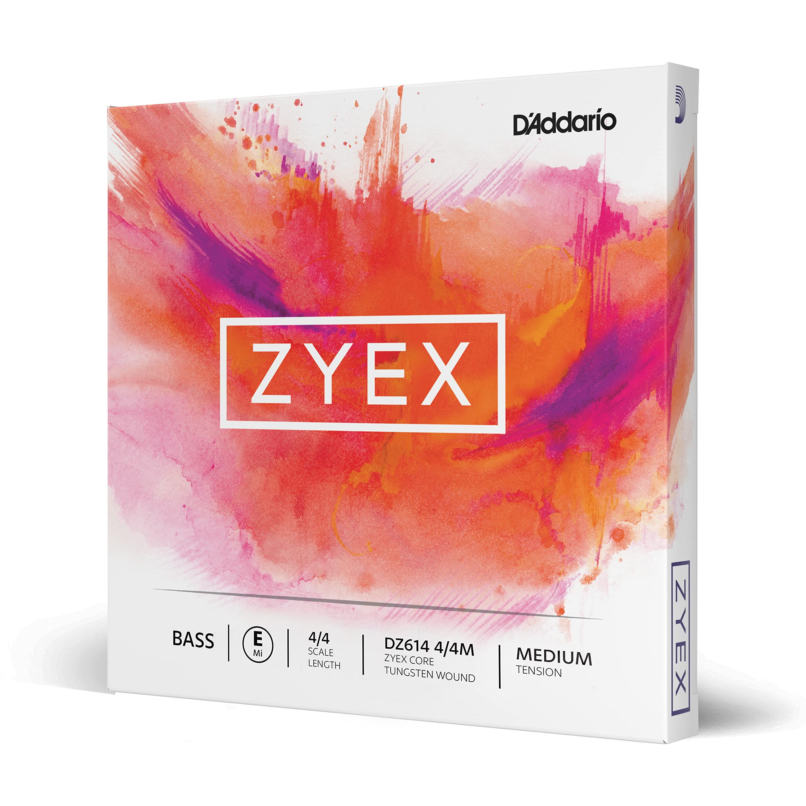 D'Addario Zyex Bass E-String for 4/4 Scale Violin - Medium Tension Synthetic Core String | Perfect for Professional Performances & Studio Recordings