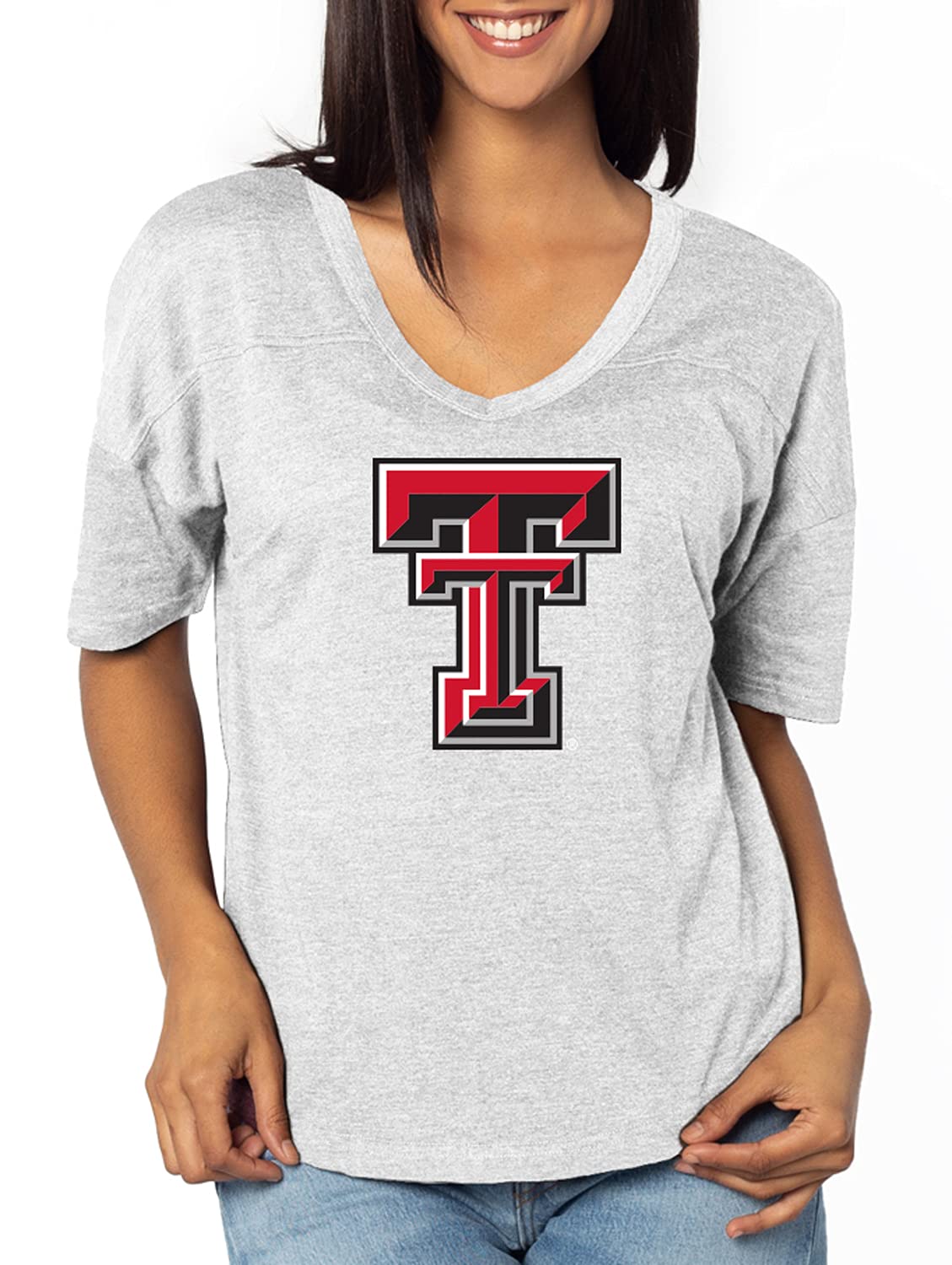 UG Apparel Women's V-Happy Jersey - Comfortable V-Neck T-Shirt for Casual Wear, Workout & Everyday Outfits | Soft Breathable Fabric | Trendy Fashion Top for Women