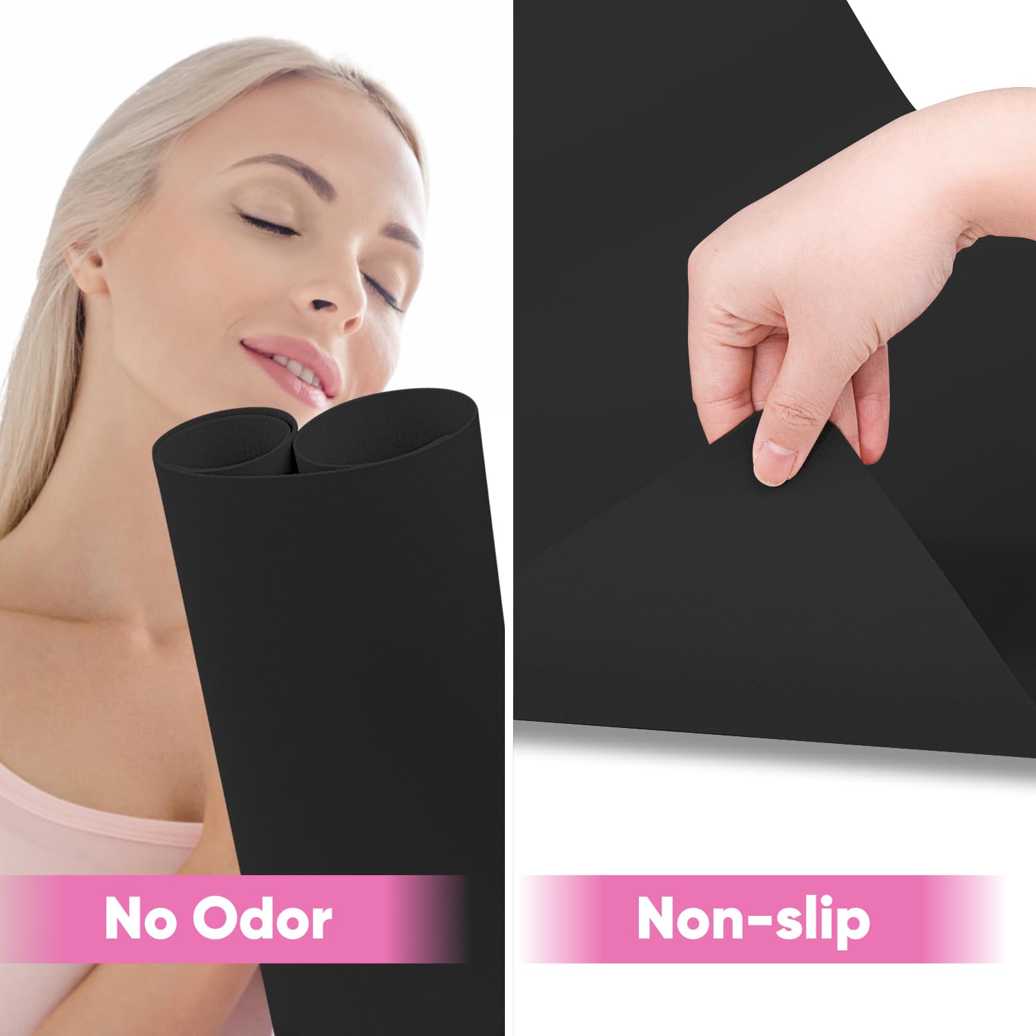 Subay Foldable Nail Art Hand Rest Pad - Soft Microfiber Leather Manicure Table Mat for Nail Technicians (Black) | Portable Nail Salon Cushion for Gel Polish, Acrylic & Pedicure Services