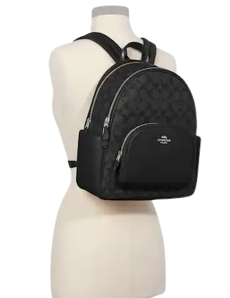 Coach Signature Canvas Court Backpack - Stylish & Durable Backpack for Women, Perfect for Work, School & Travel