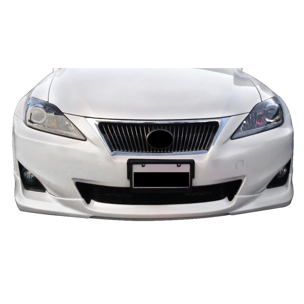 IKON MOTORSPORTS S Style Matte Black PP Front Bumper Lip for 2011-2013 Lexus IS250 IS350 - Aggressive Chin Spoiler Body Kit for Enhanced Style & Downforce (Perfect for Car Shows & Street Performance)