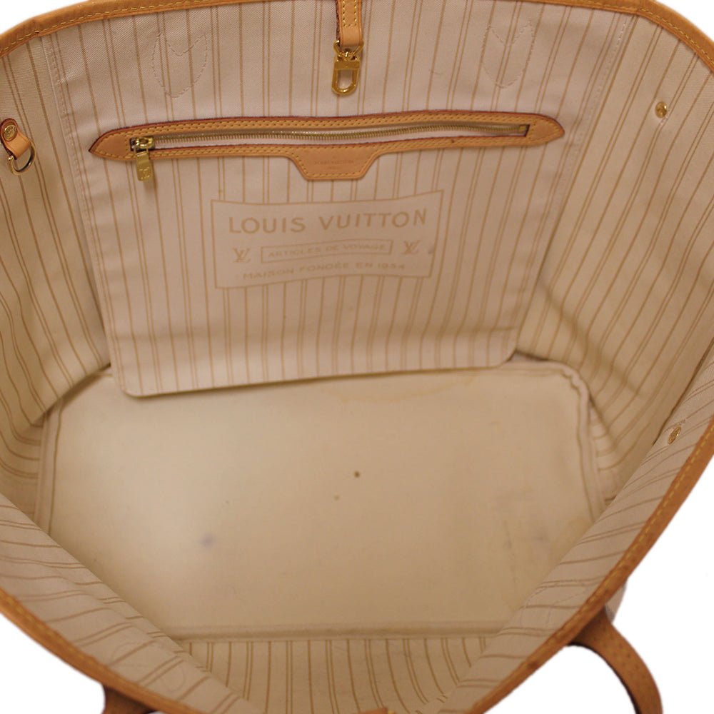 Authentic Louis Vuitton Damier Azur Neverfull GM Tote Shoulder Bag - Luxury Designer Handbag for Women, Spacious Travel & Everyday Use, Perfect for Work, Shopping & Weekend Getaways