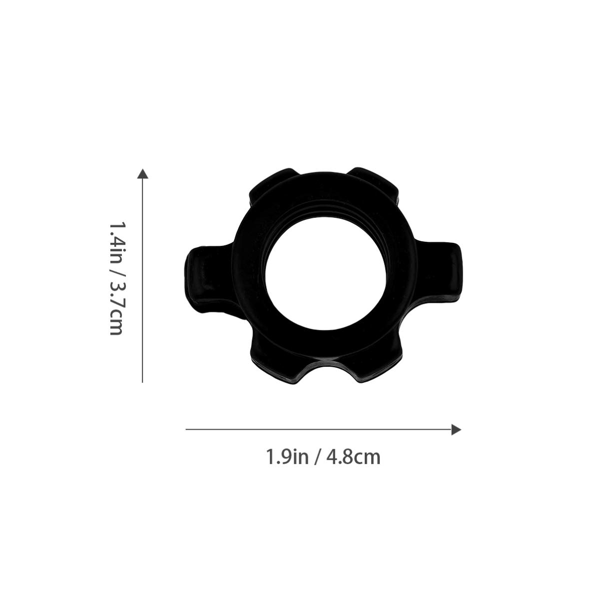 VICASKY 4-Pack Spin-Lock Barbell Collars - Heavy Duty Plastic Anti-Slip Hex Nut Clamps for Weight Lifting, Dumbbells & Fitness Training - Gym Equipment Accessories for Home & Commercial Workouts