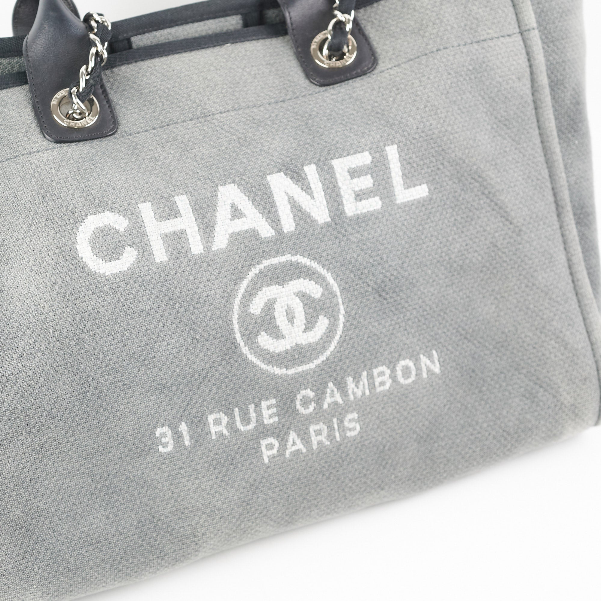 Chanel Medium Deauville Tote Bag in Grey - Luxury Designer Handbag for Women, Perfect for Work, Travel & Everyday Use