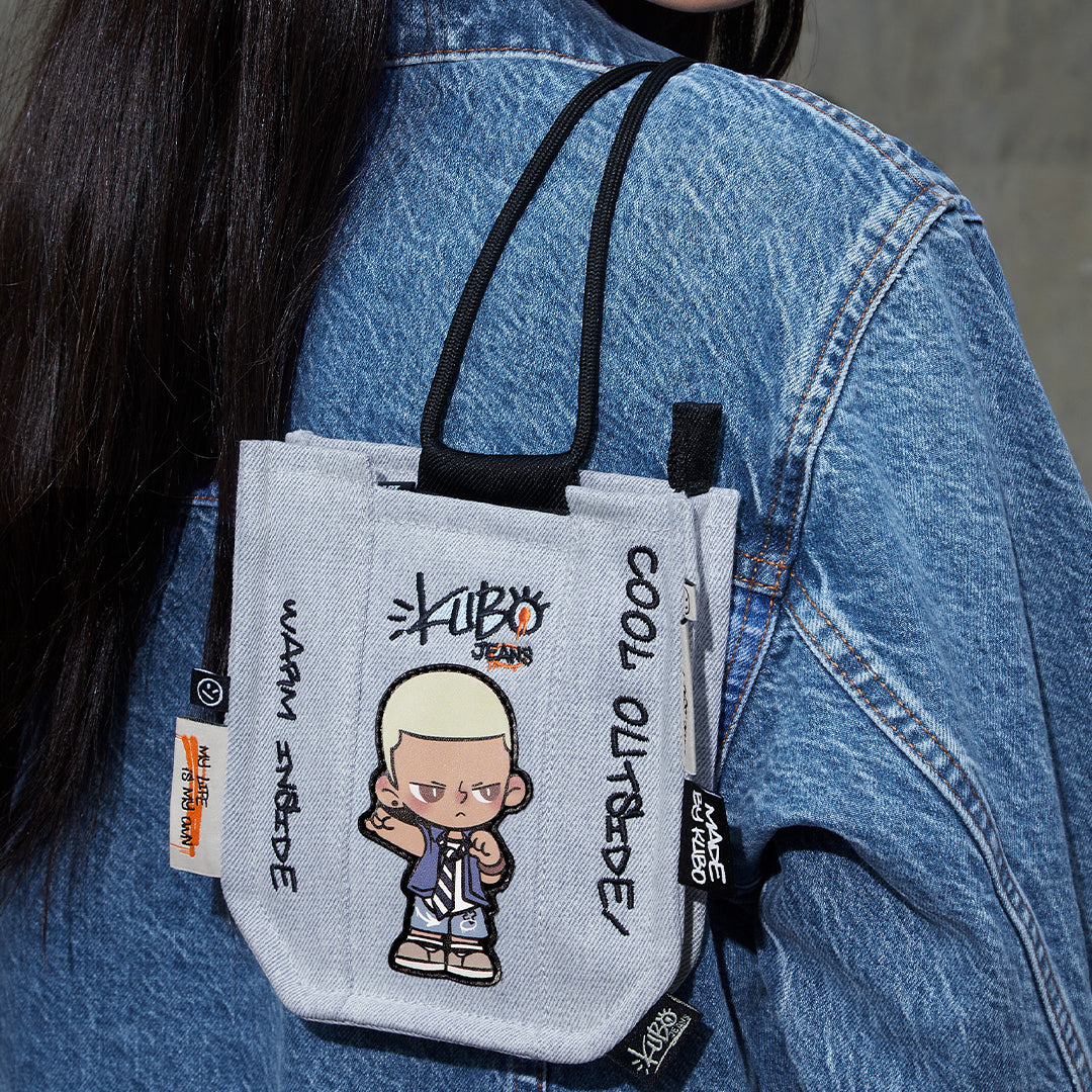POP MART KUBO JEANS Series Mini Bag - Cute Denim Crossbody Purse for Women | Perfect for Daily Use, Shopping & Travel Accessories