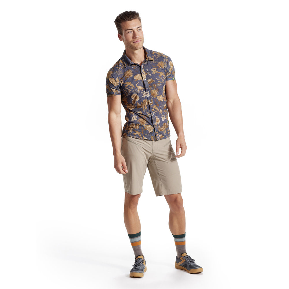 Men's Quick-Dry Hiking Short Sleeve Shirt - Canyon Tech Snap Performance Top for Outdoor Adventures & Travel