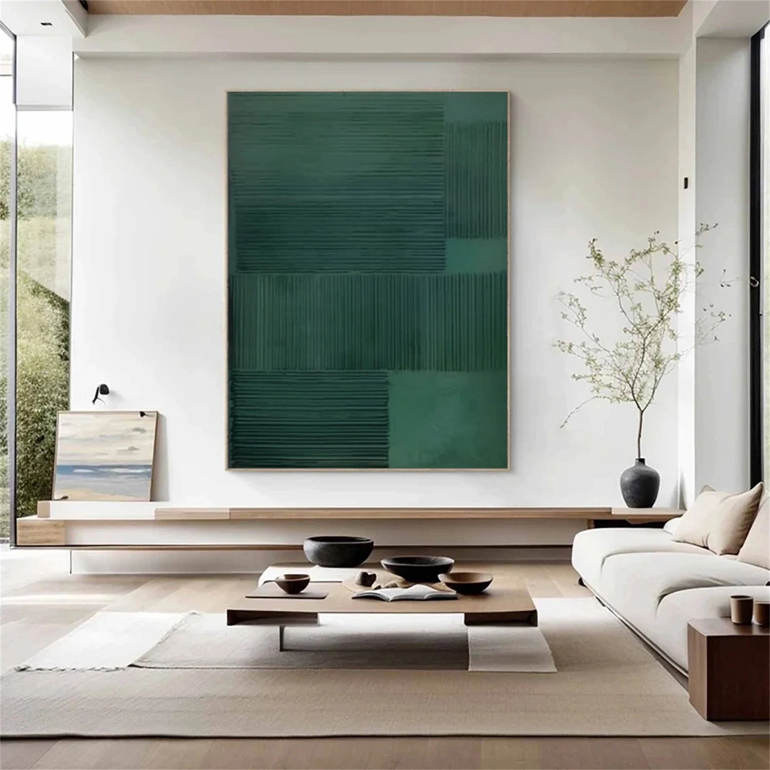 Blue & Green Abstract Wall Art Print #BG123 - Modern Home Decor for Living Room, Bedroom & Office