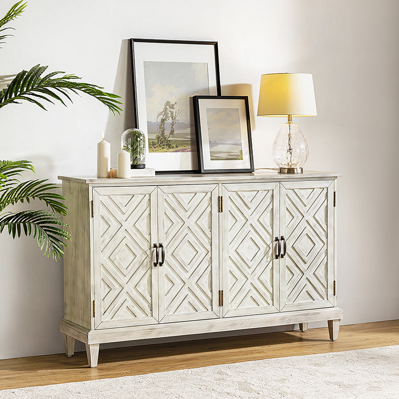 Amadeo 60-Inch Wide Modern Sideboard Buffet Cabinet with Storage - Perfect for Dining Room, Living Room & Entryway Organization
