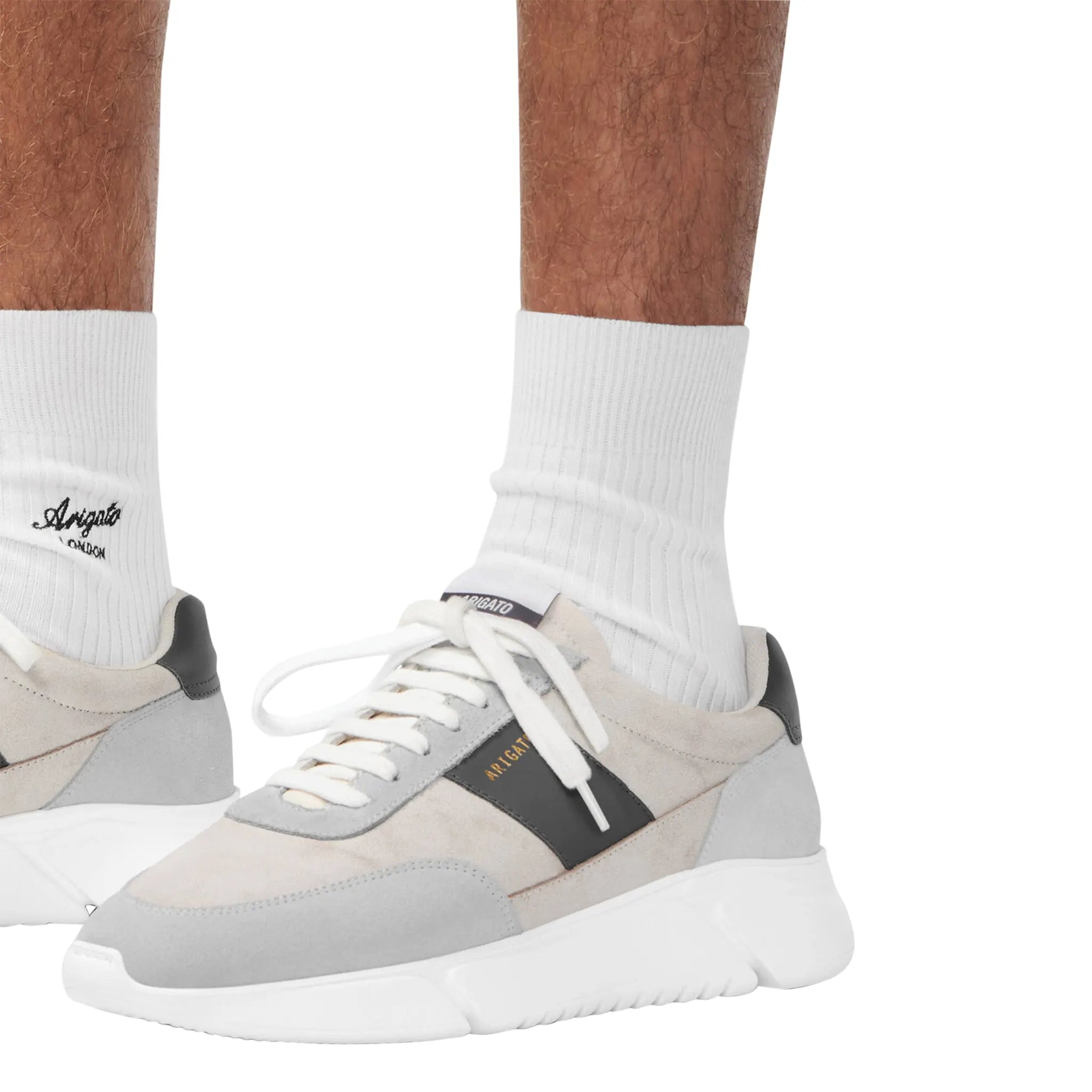 Axel Arigato Genesis Beige Grey Sneakers - Men's Casual Shoes for Walking, Running & Everyday Wear | Comfortable & Stylish Footwear for Urban Lifestyle