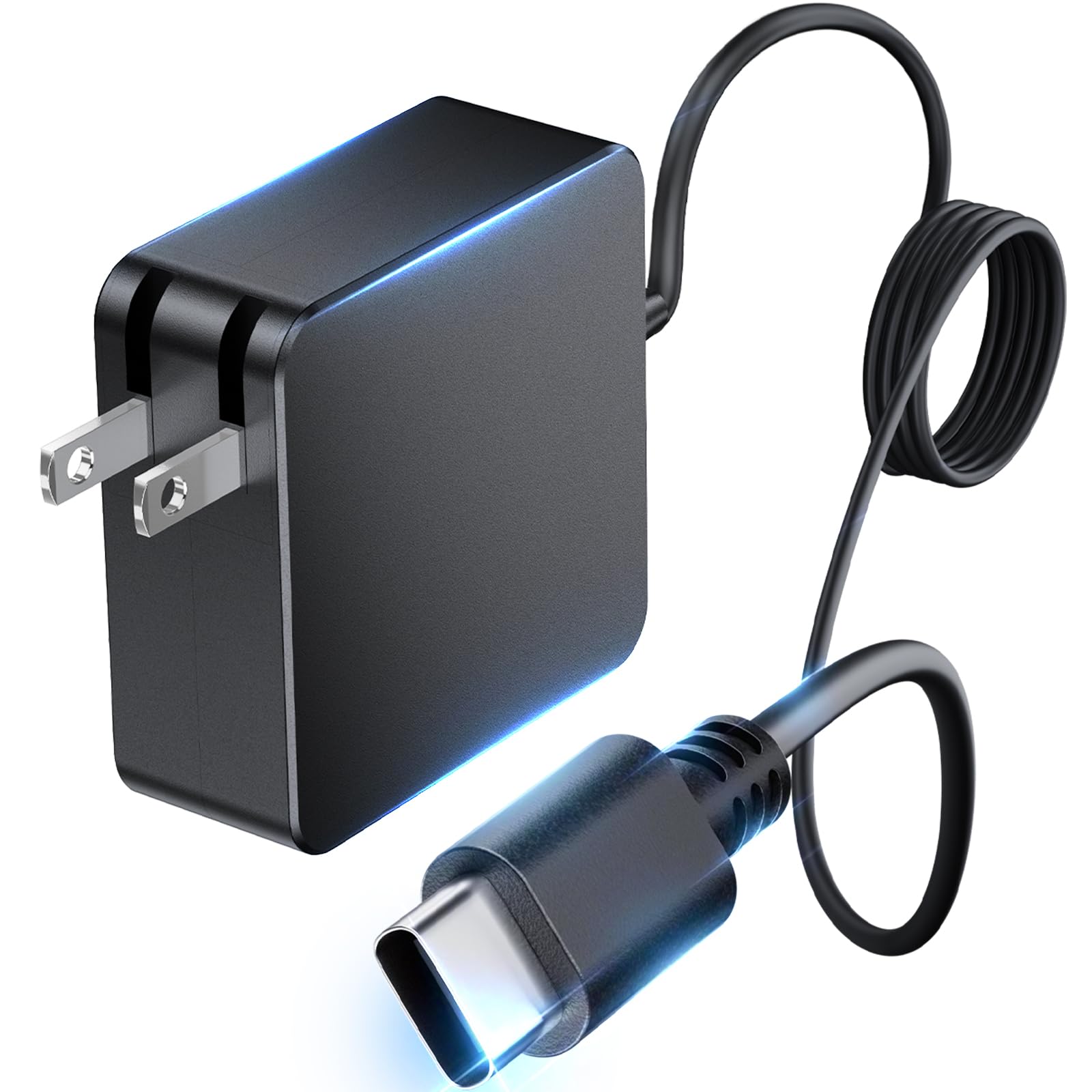 65W USB-C Chromebook Charger - Fast Charging Power Adapter Compatible with HP, Dell, Samsung, Lenovo Chromebooks & All USB-C Devices - Perfect for Home, Office & Travel Use