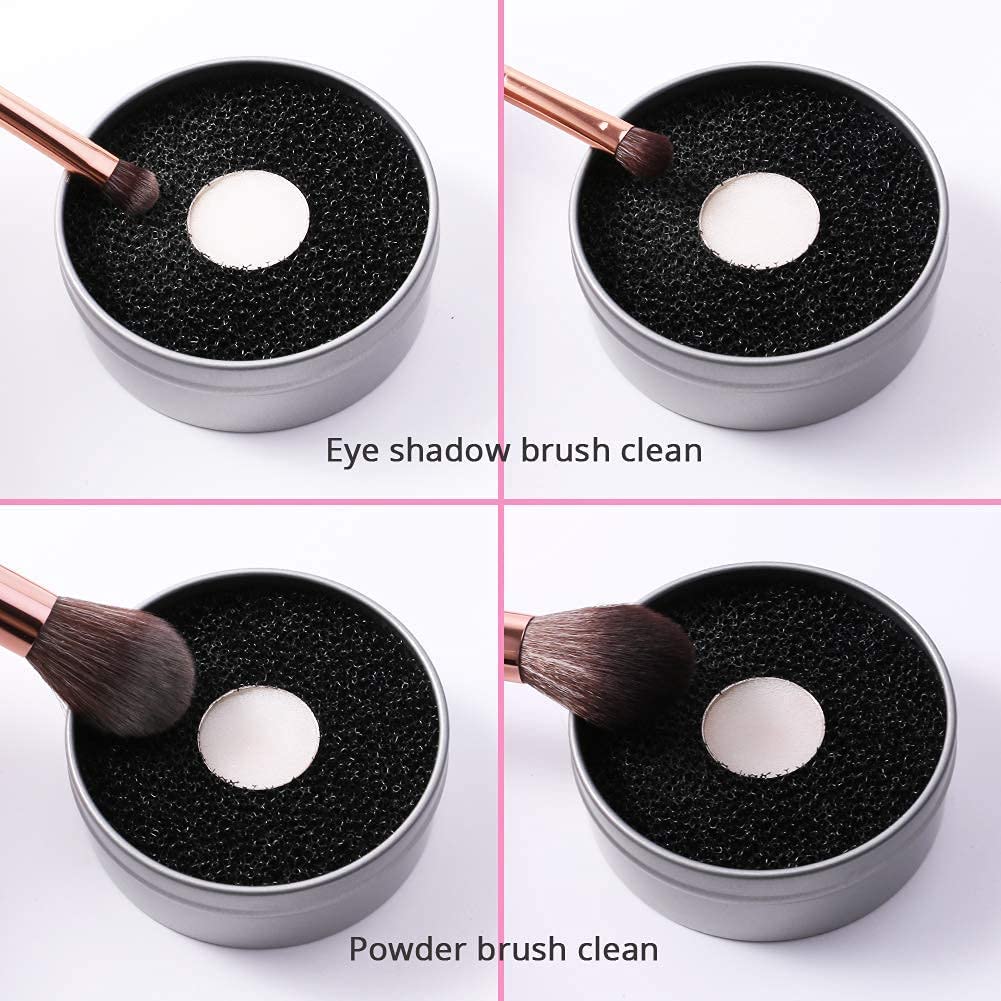 B-LADY Makeup Brush Cleaning Tool - Quick Cleaner Sponge for Cosmetics Brushes - Remove Eyeshadow & Foundation Residue - Perfect for Home & Professional Makeup Artists