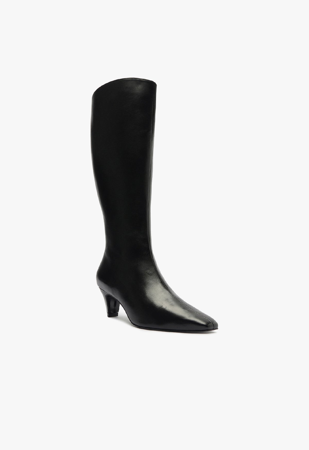 Dellia Up Ankle Leather Boots for Women - Mid Heel Height 2.24