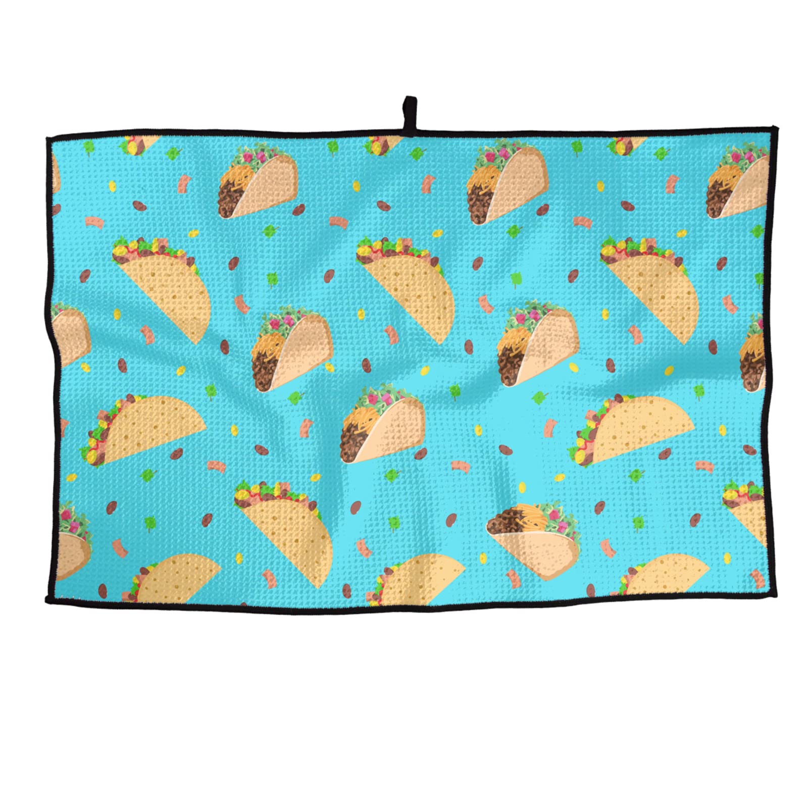 Cartoon Mexican Tacos Golf Towel - Quick Dry Sports Towel for Golf, Gym & Club Cleaning - Perfect for Golfers, Athletes & Fitness Enthusiasts