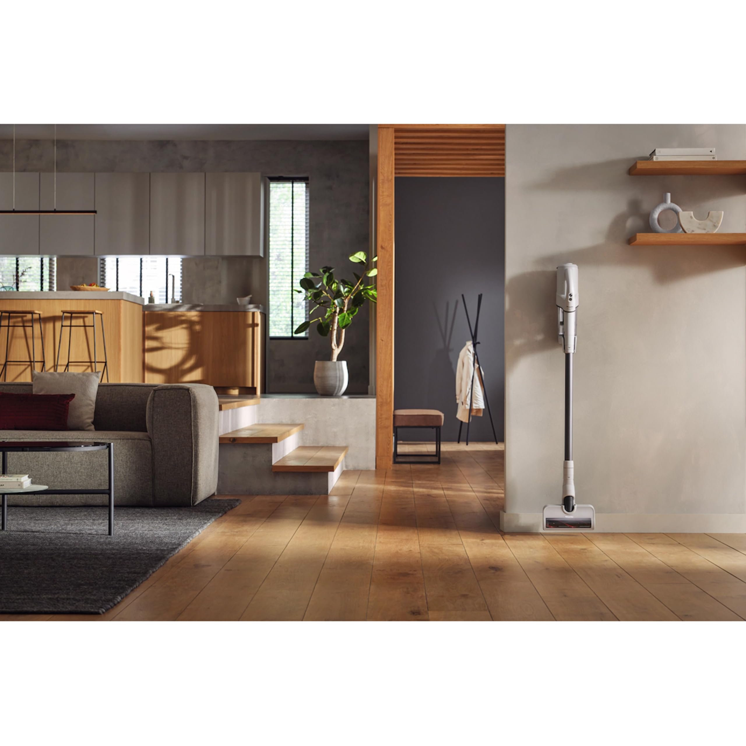 Miele Duoflex Extra Cordless Stick Vacuum Cleaner - Bagless, Multi-Floor, 2 Attachable Brushes, Brilliant White/Space Grey - Perfect for Hardwood Floors, Carpets & Pet Hair Cleaning