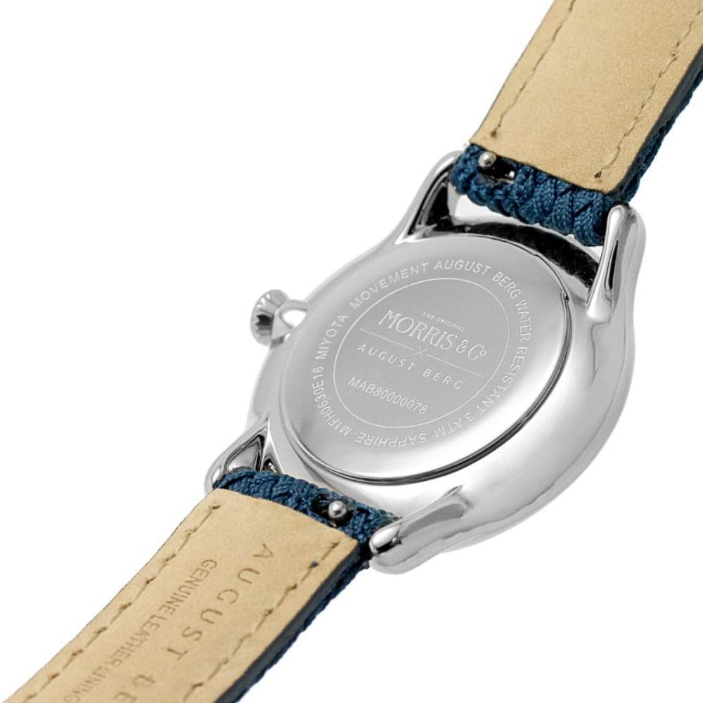 August Berg Indigo Perlon Braided Nylon Strap Unisex Watch M1FH0630E16VID (38mm) - Stylish Water-Resistant Watch for Men & Women - Perfect for Casual Wear, Outdoor Activities & Everyday Use