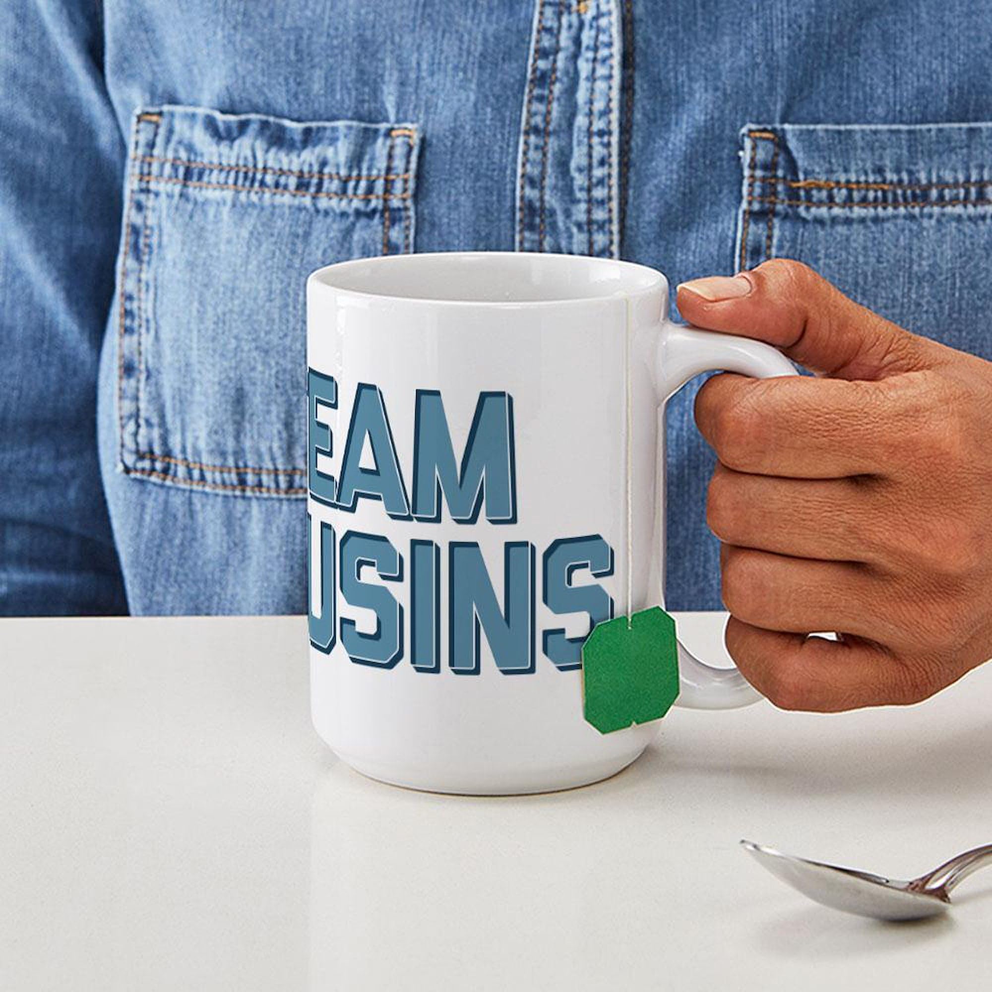 Team Cousins 15 oz (444 ml) Ceramic Coffee Mug - Perfect for Family Reunions, Office Gifts & Holiday Parties | CafePress