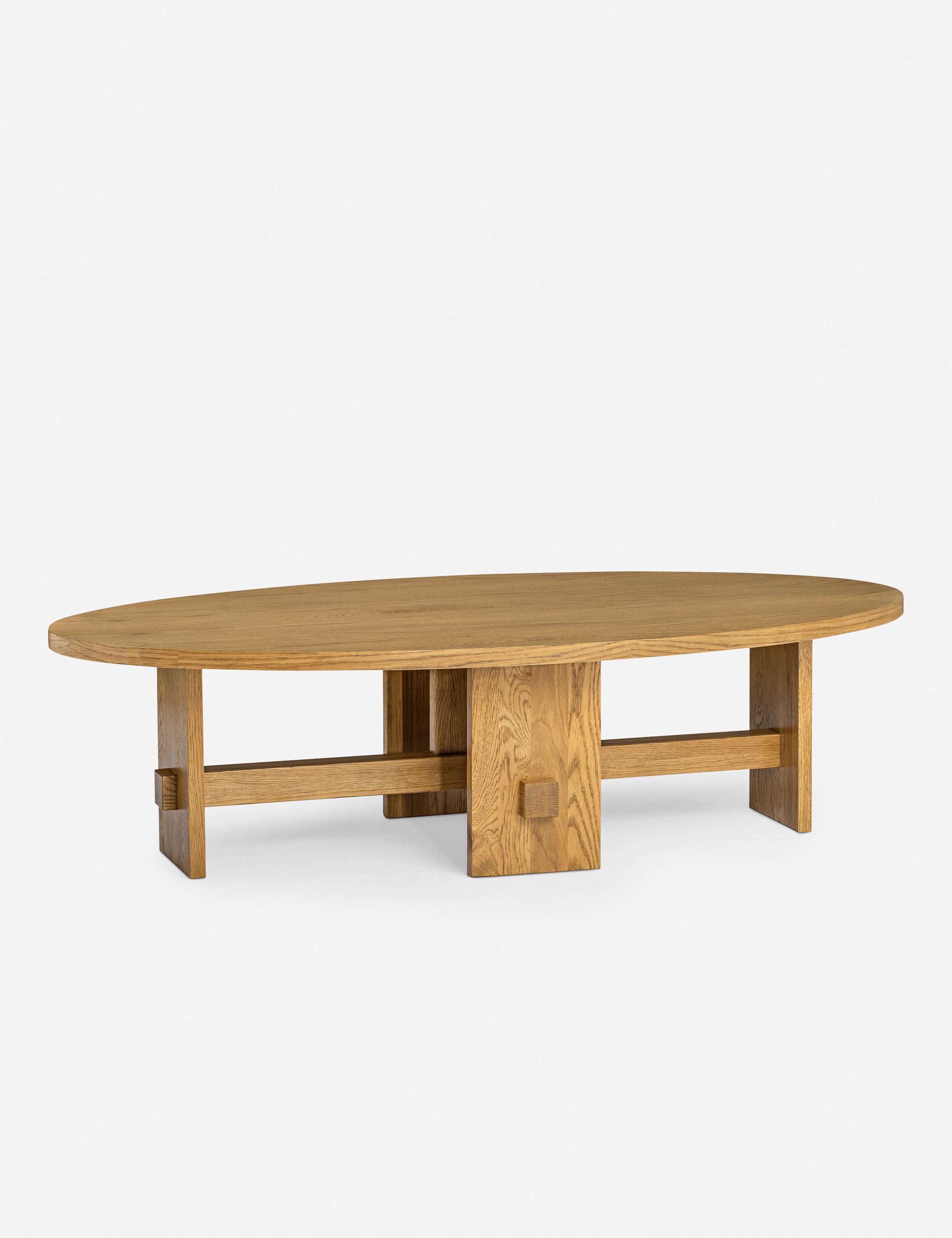 Modern Oval Coffee Table - Solid Wood Living Room Furniture for Small Spaces - Perfect for Apartments, Lounges & Cozy Home Decor