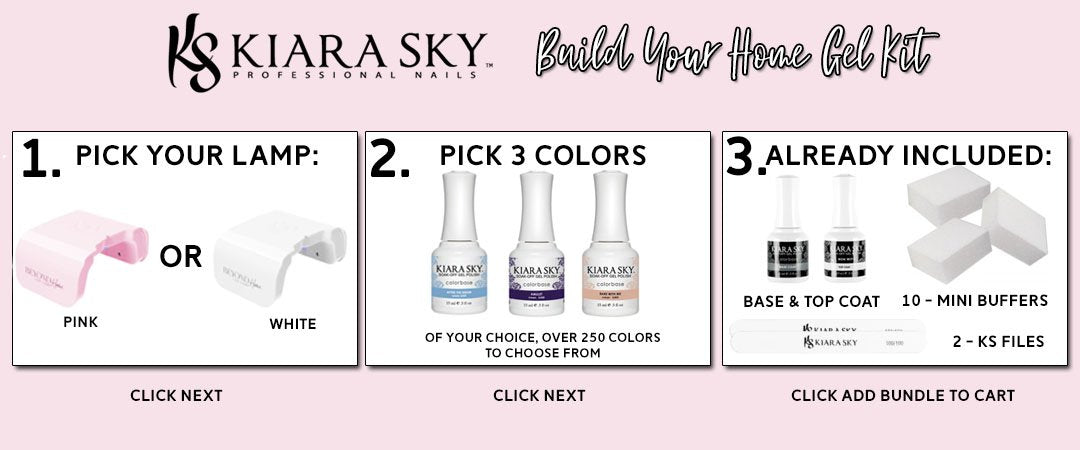 Kiara Sky Professional Gel Nail Kit - DIY Home Manicure & Pedicure Set with LED Lamp for Salon-Quality Nails | Perfect for Gifts, Parties & Self-Care Days