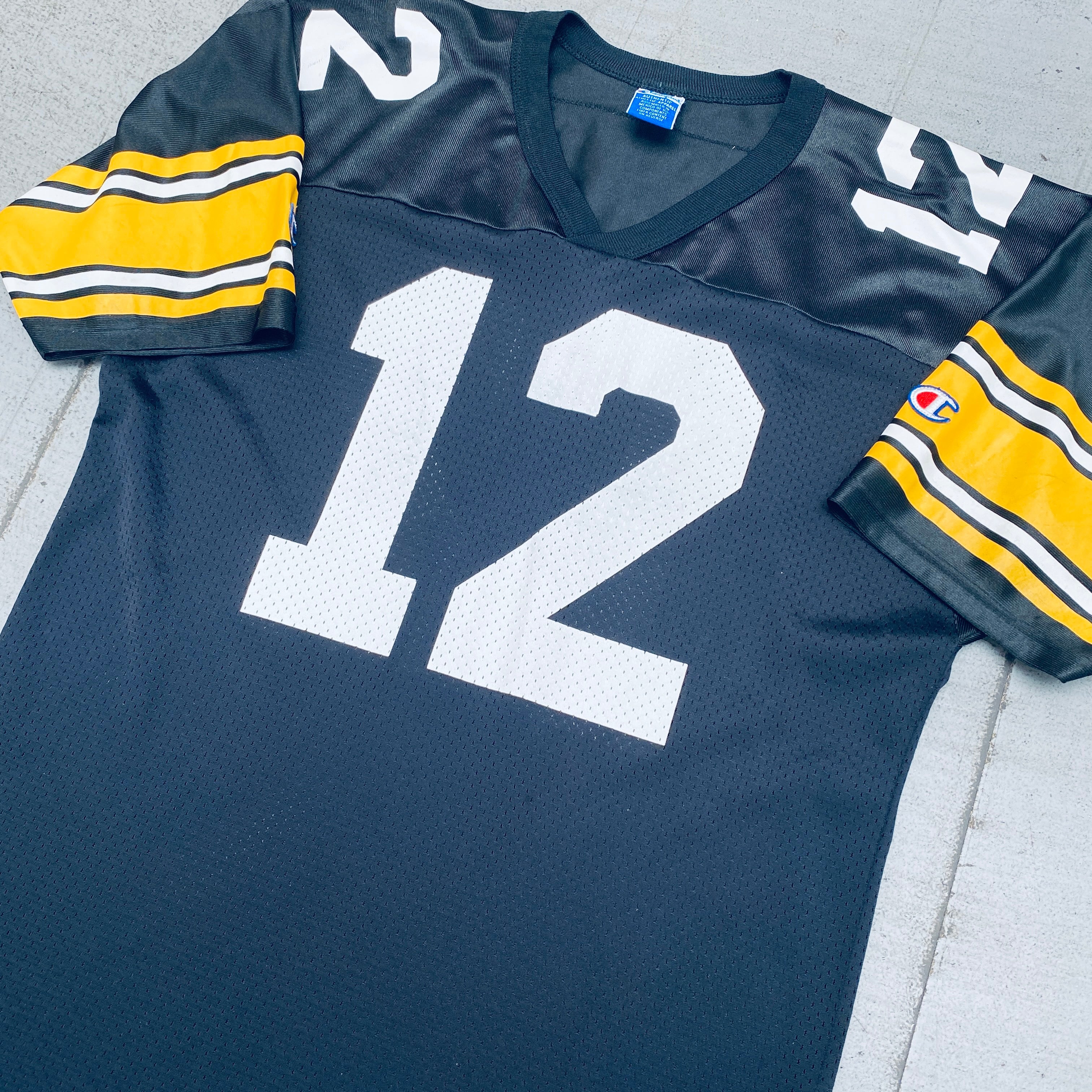 Pittsburgh Steelers Terry Bradshaw Vintage Champion Throwback Jersey for Men - Perfect for NFL Games, Tailgating & Fan Collections