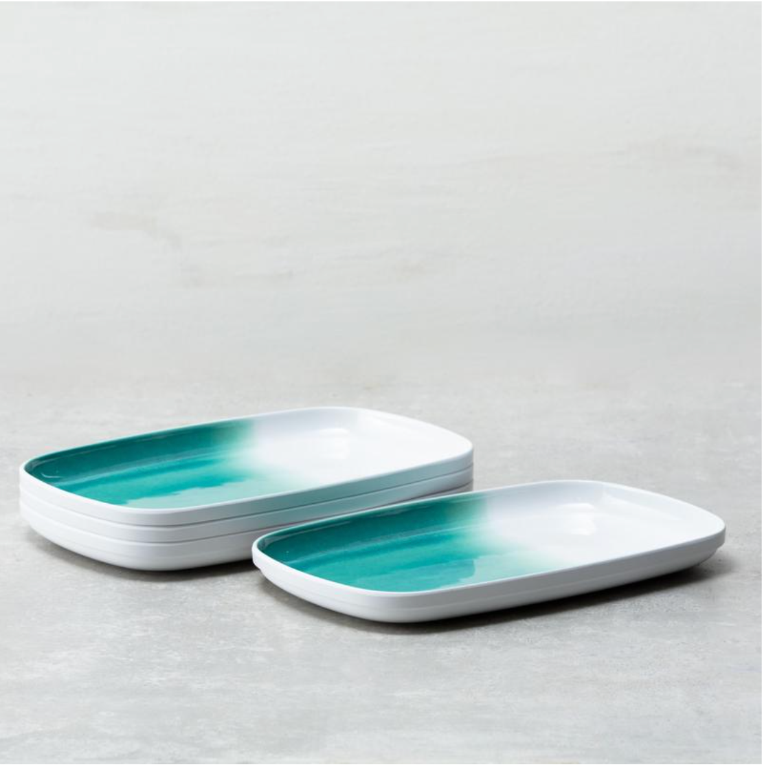 Fortessa La Côte Amalfi 14x9 Inch Rectangular Serving Platter - Perfect for Entertaining, Dinner Parties & Holiday Tablescapes