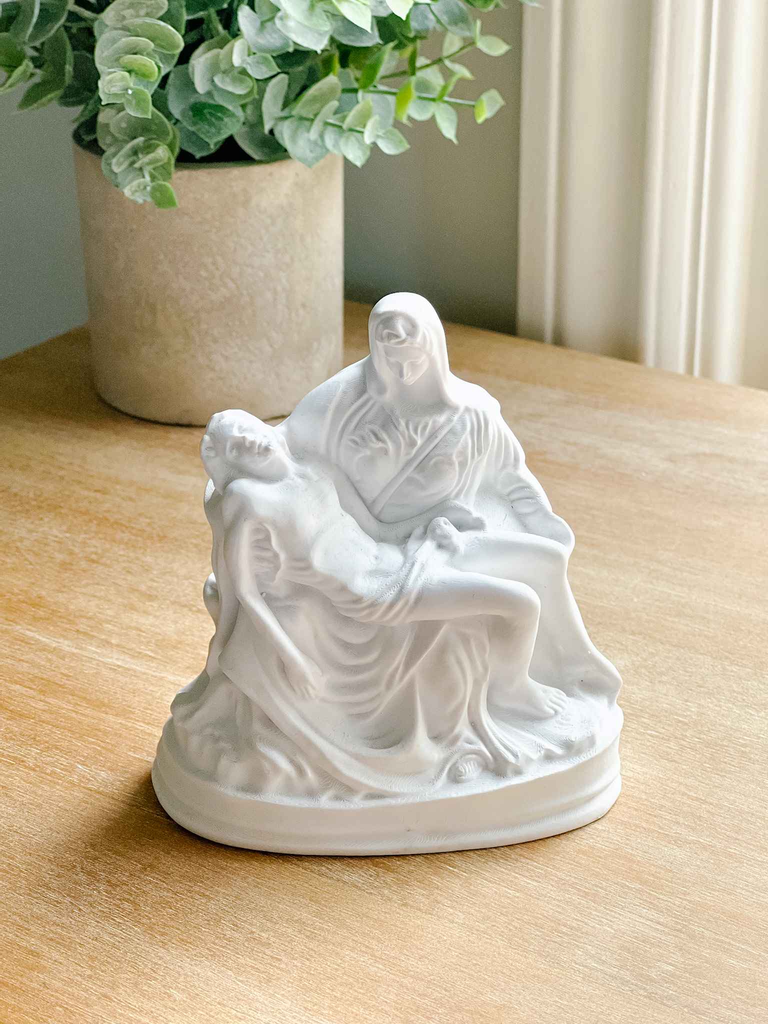 Pieta Statue - Handcrafted Virgin Mary & Jesus Sculpture for Home Decor, Garden, and Church Altar | Religious Art & Christian Gift