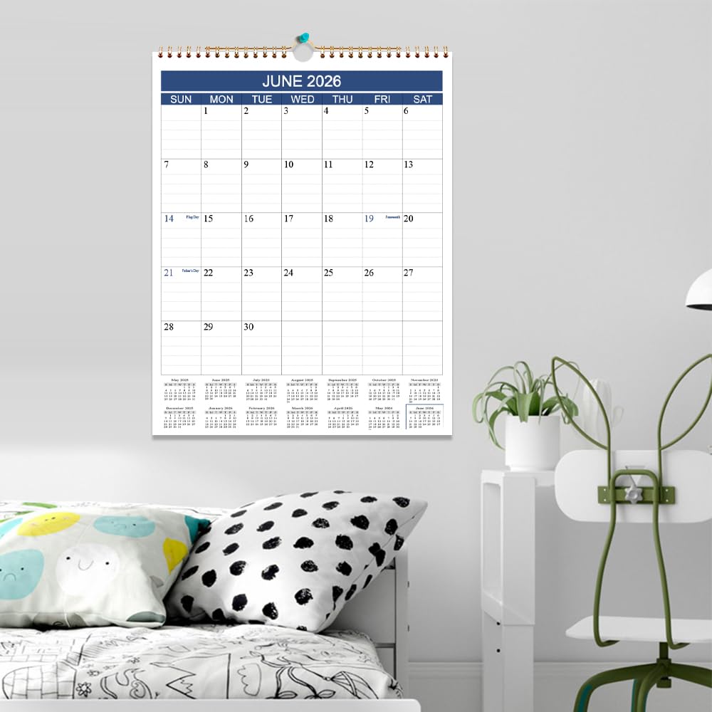 2025-2026 Wall Calendar (March 2025 - June 2026) | 16-Month Planner with Thick Paper | 8.5