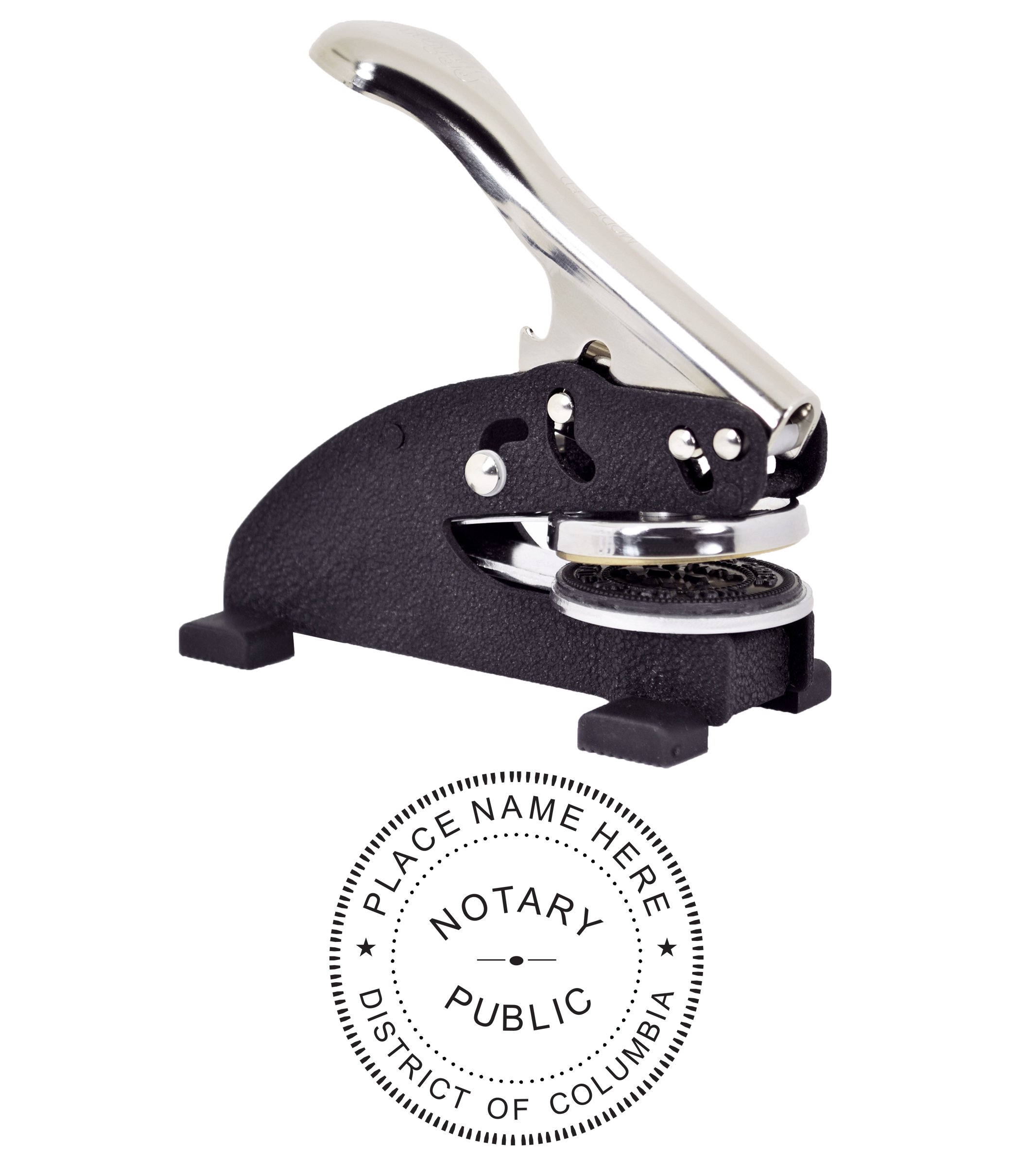 Official Notary Embosser & Seal for District of Columbia - Heavy Duty Desk Notary Stamp with Customizable Text - Perfect for Legal Documents, Contracts & Certifications