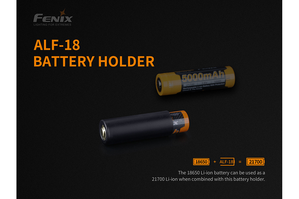Fenix ALF-18 Battery Adapter - Compatible with Fenix Flashlights | High-Quality Power Solution for Outdoor, Camping & Emergency Use