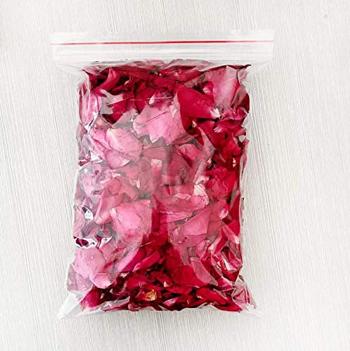 100% Natural Dried Red Rose Petals - 100 Grams for Aromatherapy, Bath, Wedding Decor & DIY Crafts | Perfect for Spa Relaxation, Romantic Events & Home Decor