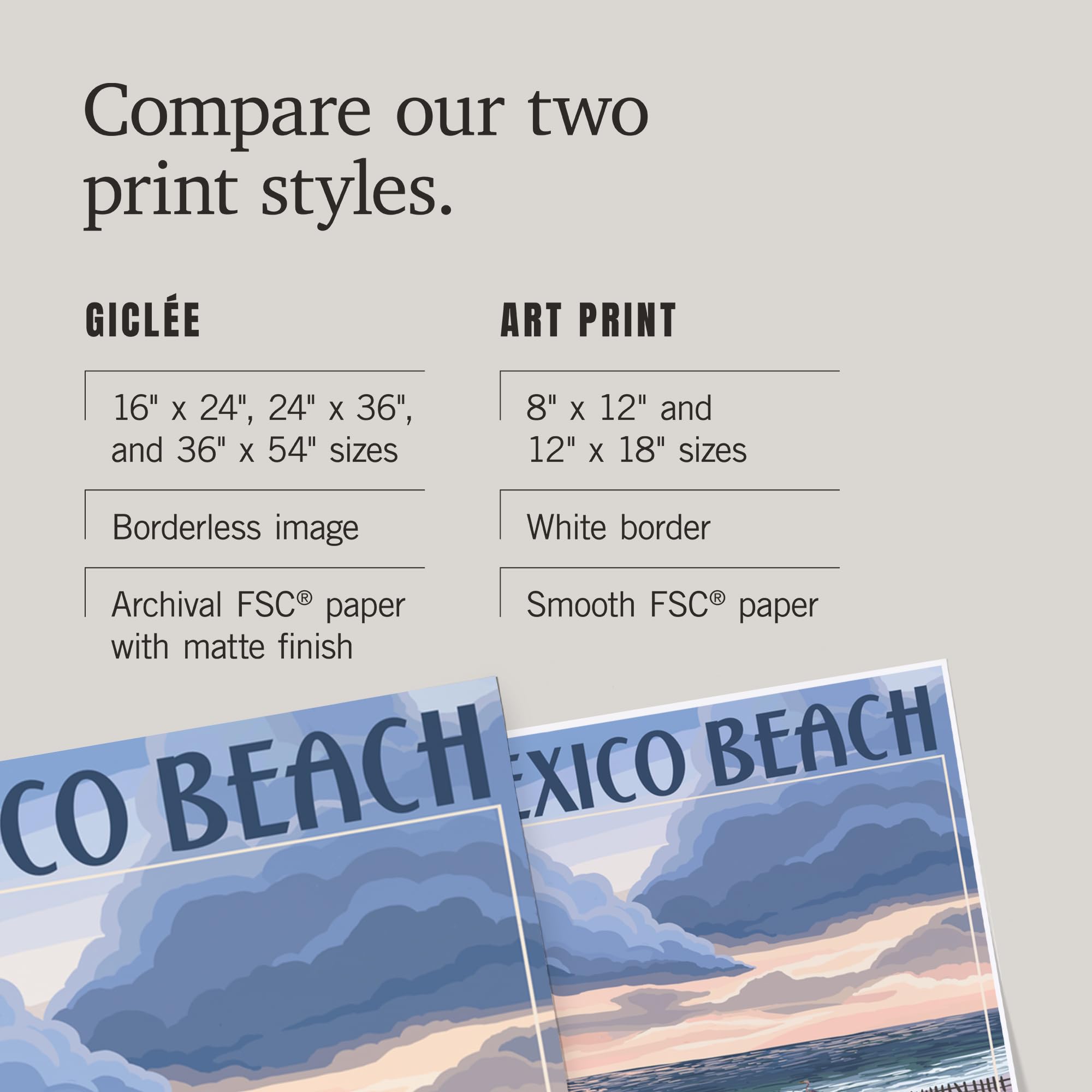 Lantern Press 16x24 Inch Giclee Print - Mexico Beach, Florida Boardwalk Scene - Perfect for Coastal Home Decor & Beach House Wall Art