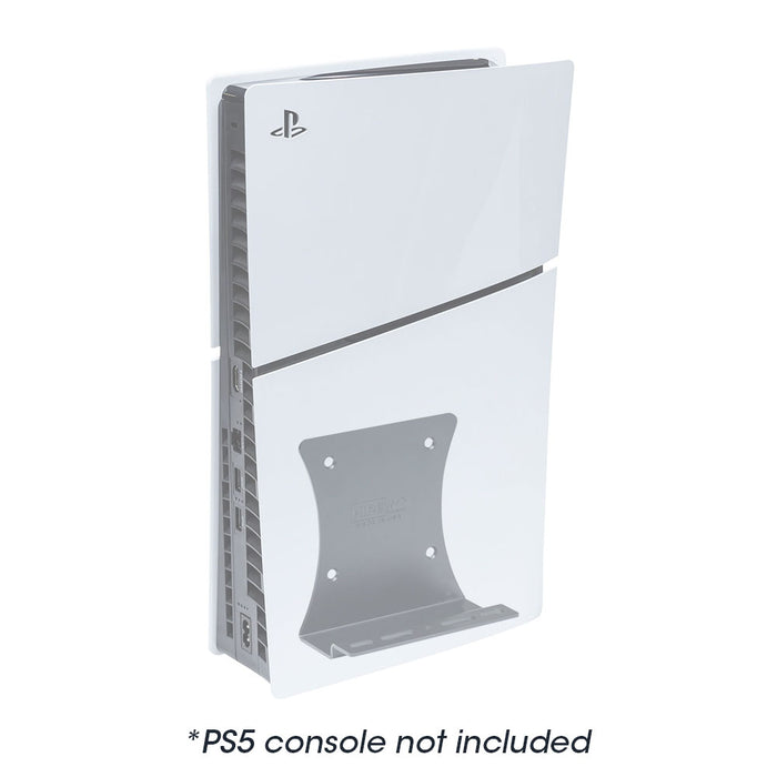 HIDEit PlayStation 5 Slim Wall Mount (Black) - Secure & Space-Saving PS5 Vertical Stand with Headset Holder - Perfect for Gaming Rooms & Small Spaces