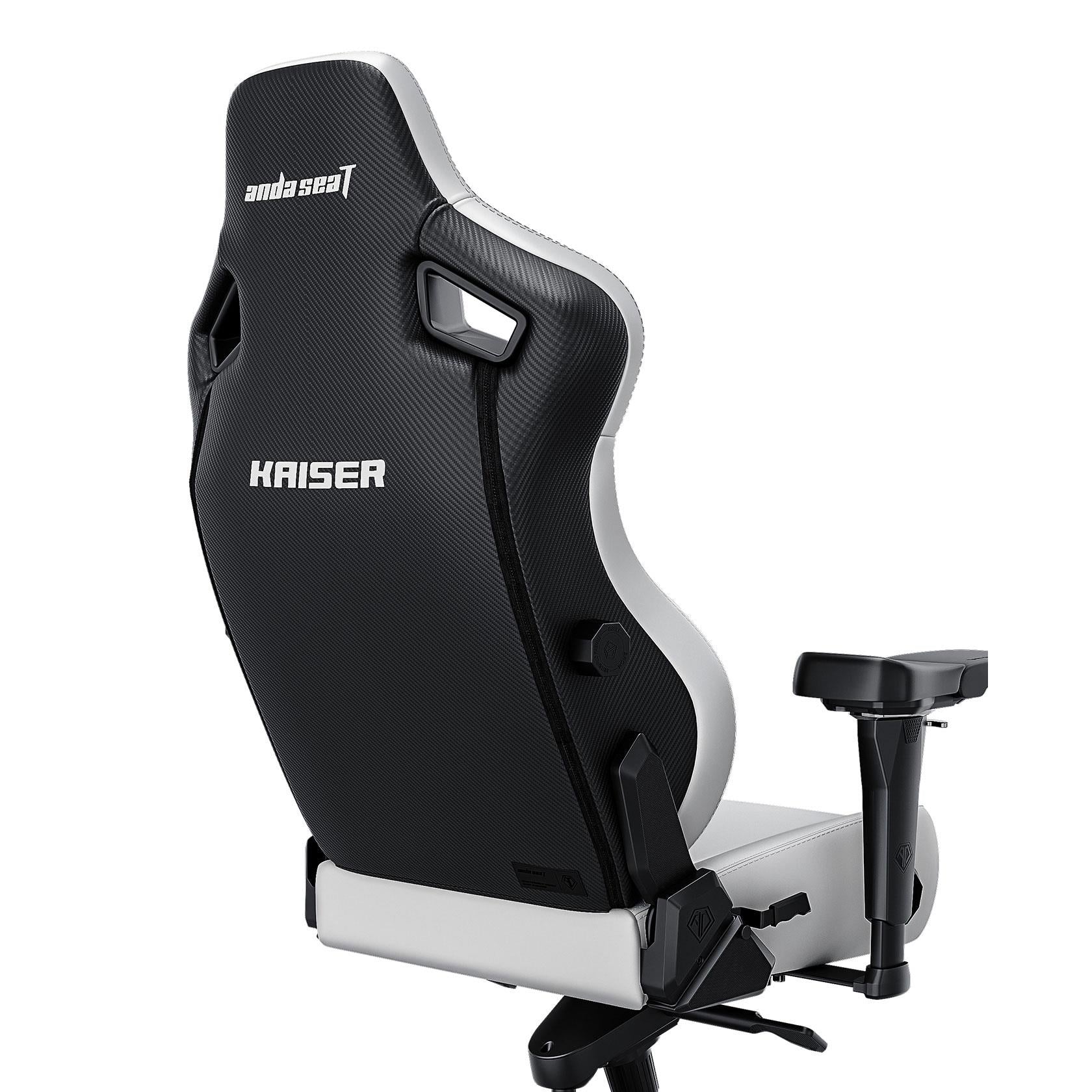 Anda Seat Kaiser 4 Series Premium Ergonomic Gaming Chair - Cloudy White (Large Size) for PC, Console & Office Use - Comfortable Racing Style Chair with Lumbar Support
