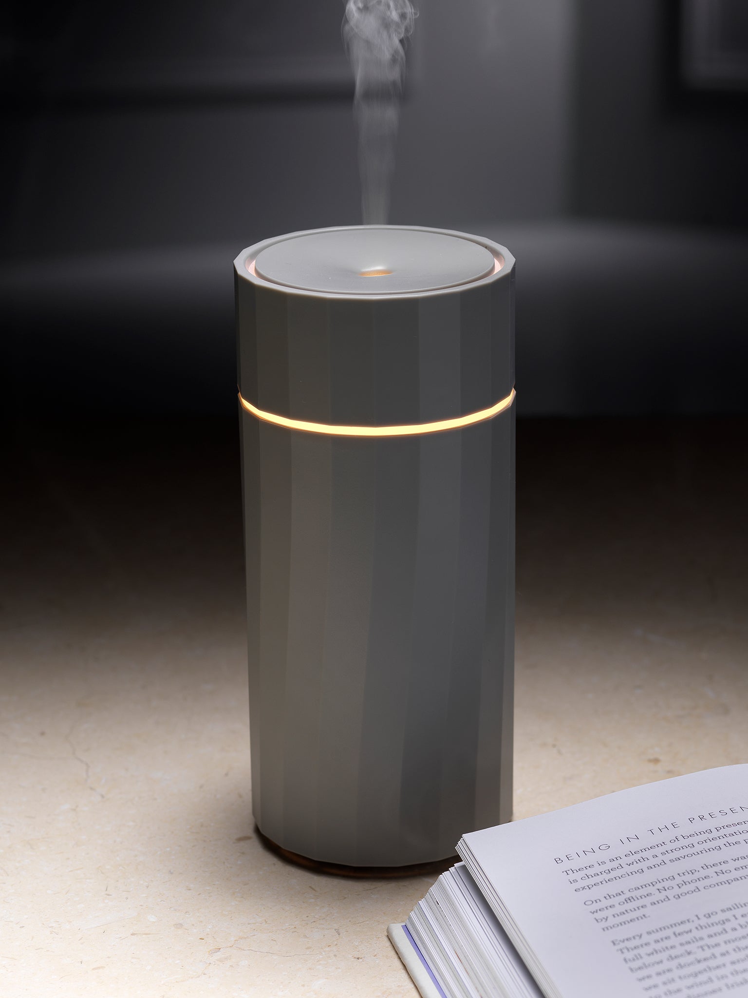 Made By Zen Nomad USB Aroma Diffuser - Portable Essential Oil Diffuser for Home, Office & Travel - Grey | Relaxation & Stress Relief