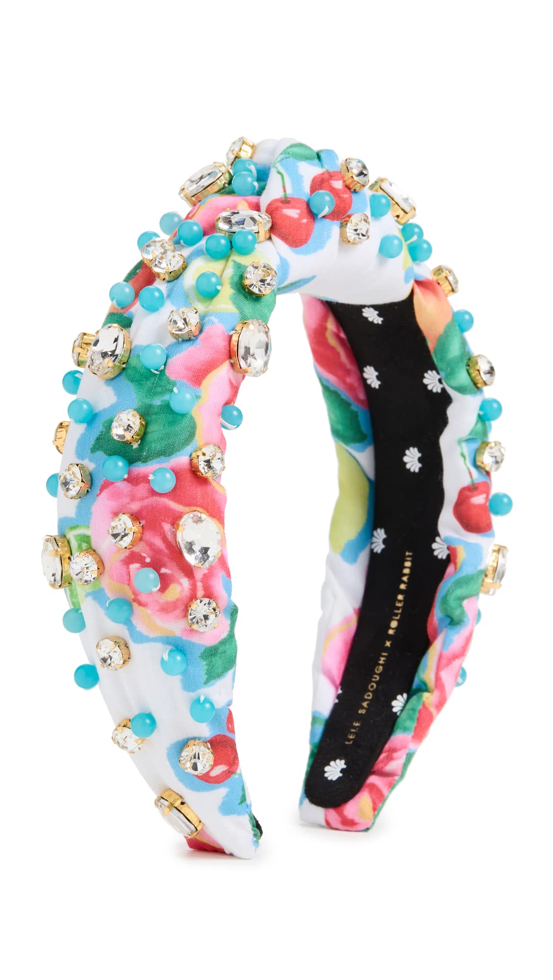 Lele Sadoughi x Roller Rabbit Women's Beaded Crystal Knotted Headband - Elegant Hair Accessory for Weddings, Parties & Everyday Wear