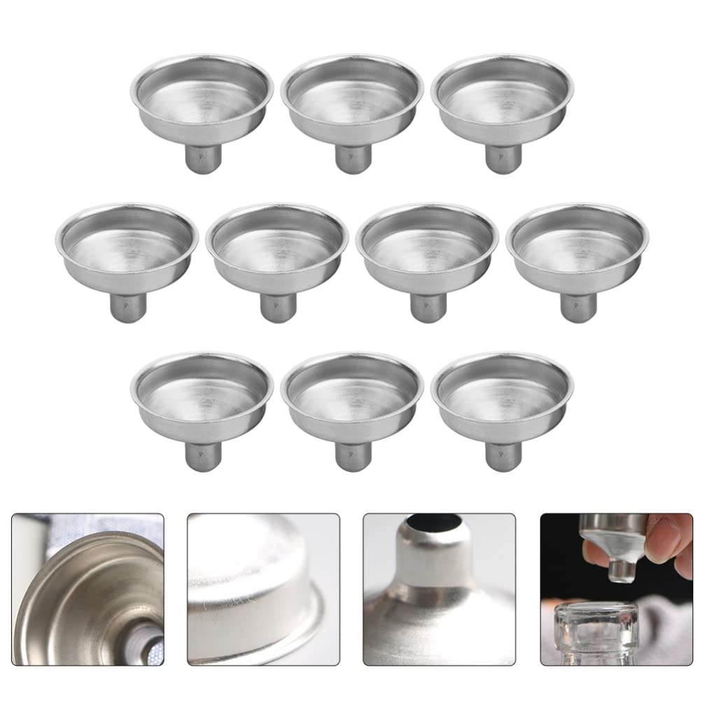 10-Pack Mini Funnels for Liquids & Oils - Multi-Purpose Small Kitchen Funnel Set for Cooking, Baking, DIY & Crafts - Durable Plastic Liquid Dispensing Funnels for Easy Transfer & Pouring