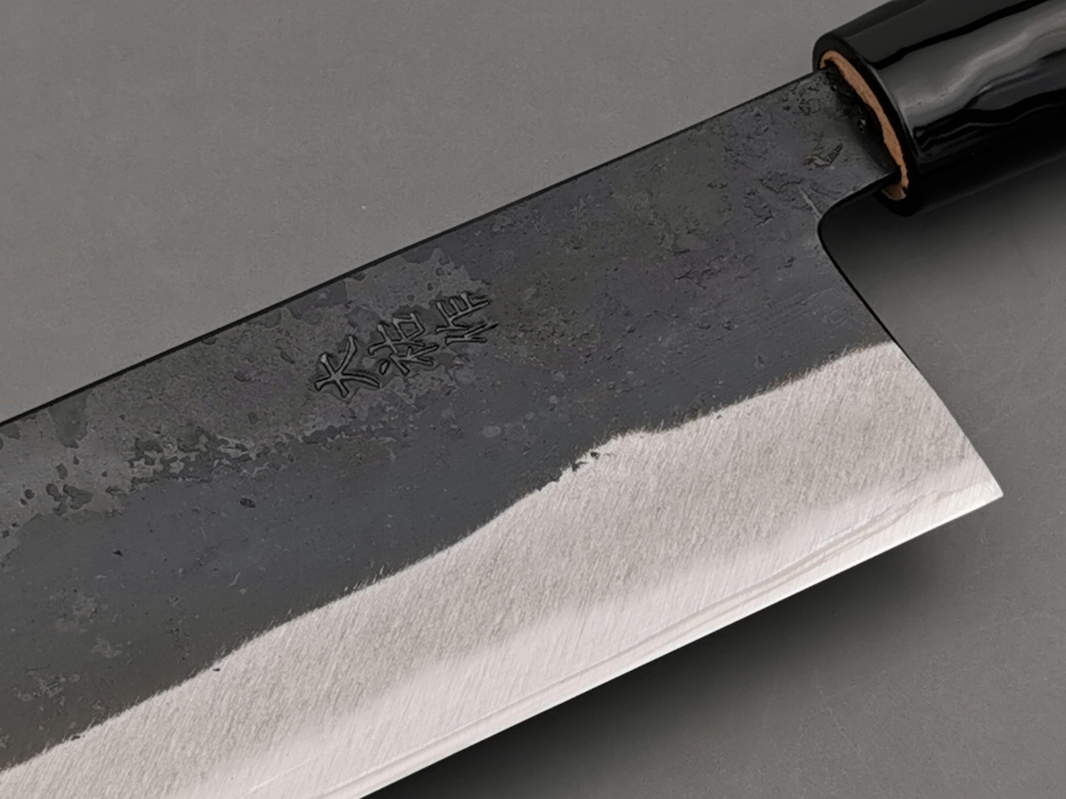 Premium Japanese Nakiri Knife - Daisuke Nishida White #1 Kurouchi Finish - Perfect for Sushi, Vegetables & Precision Cutting