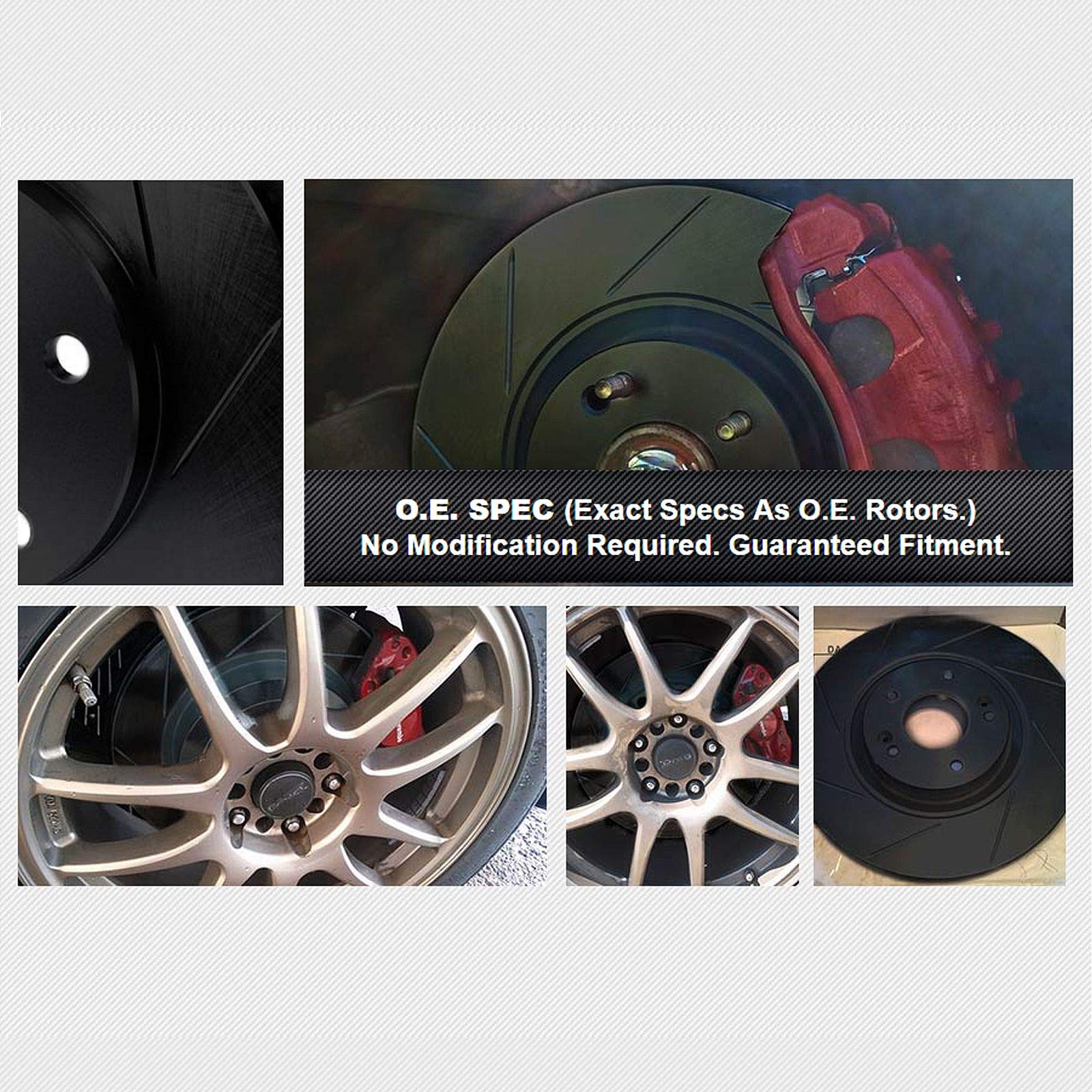 BRAKELABS POWERSPORT Front & Rear Brake Kit - Ceramic Brake Pads & Rotors for 1998-1999 Acura CL | High-Performance Braking System for Smooth Stops & Enhanced Safety | Perfect for Daily Commuting, Highway Driving & Performance Upgrades