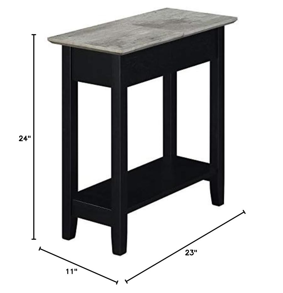Premium Black Wood Finish End Tables - Set of 2 for Living Room, Bedroom & Office - Modern Home Square Furniture for Small Spaces & Decor