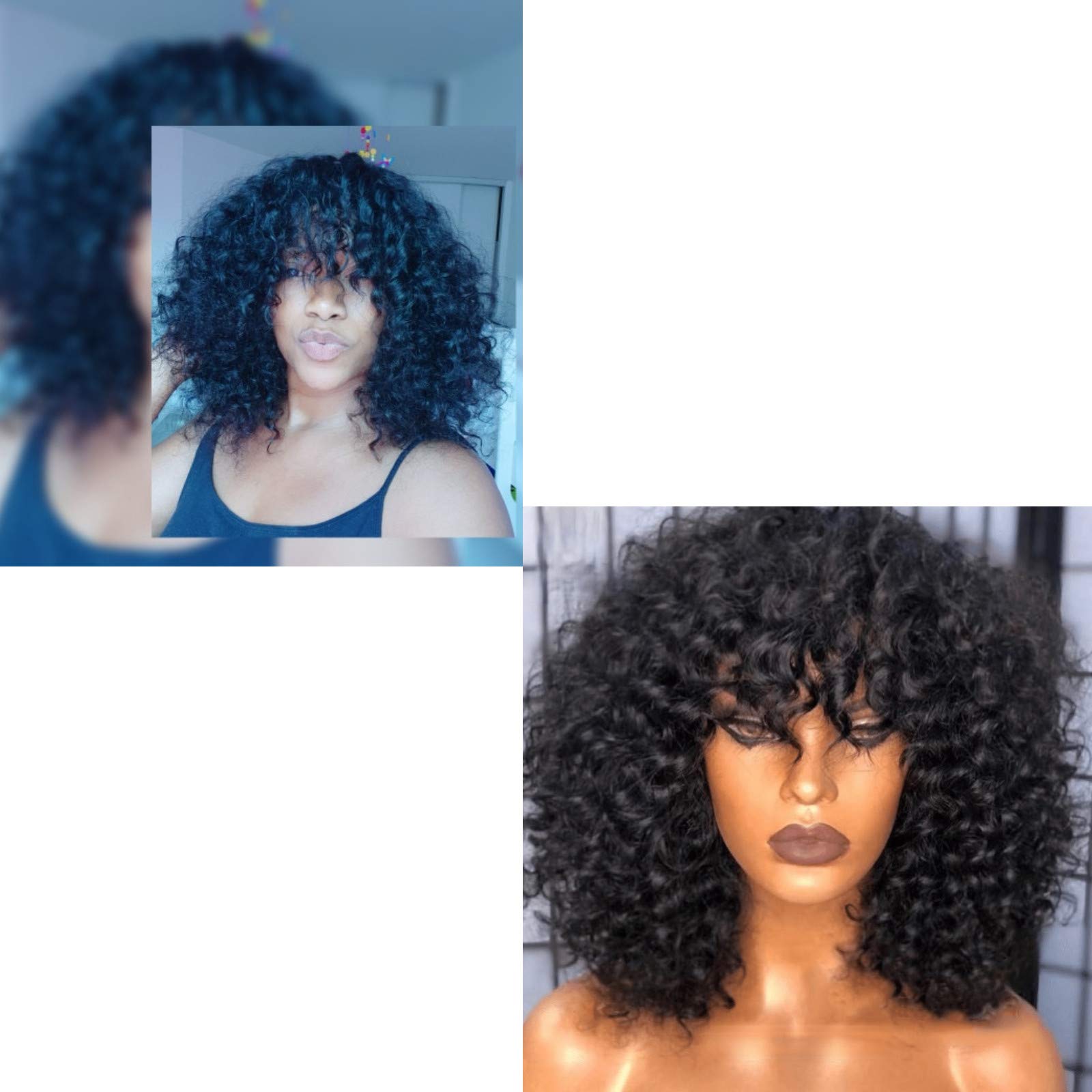 Jerry Curly Bob Wigs for Black Women - 14