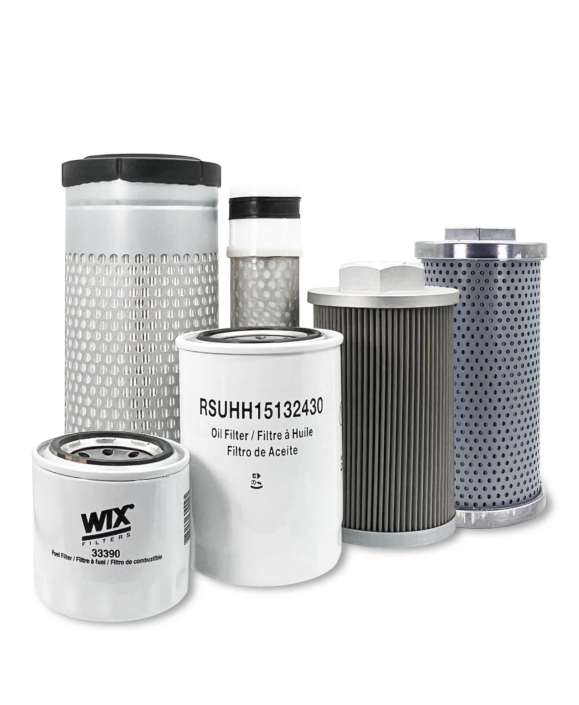 Kubota KX033-4 Excavator Maintenance Filter Kit | HERO® Replacement Air, Oil & Fuel Filters | Perfect for Construction & Landscaping Projects