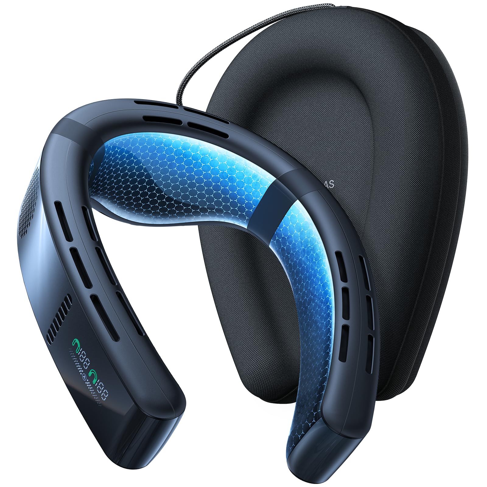 TORRAS COOLiFY Cyber Neck Fan 2025 - Upgraded Wearable Air Conditioner with 6000mAh Rechargeable Battery & 3D Cooling Tech | Portable Personal Fan for Outdoor Sports, Office, Travel, and Home Use | Blows Cold Air for Ultimate Comfort