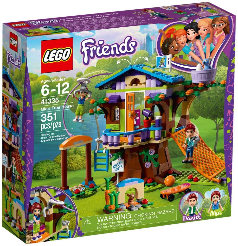 LEGO Friends Mia's Tree House Building Toy Set with Mini Dolls & Skateboard - Creative Construction Playset for Kids Ages 6-12 (41335) | Perfect Birthday Gift & Indoor Activity for Girls & Boys