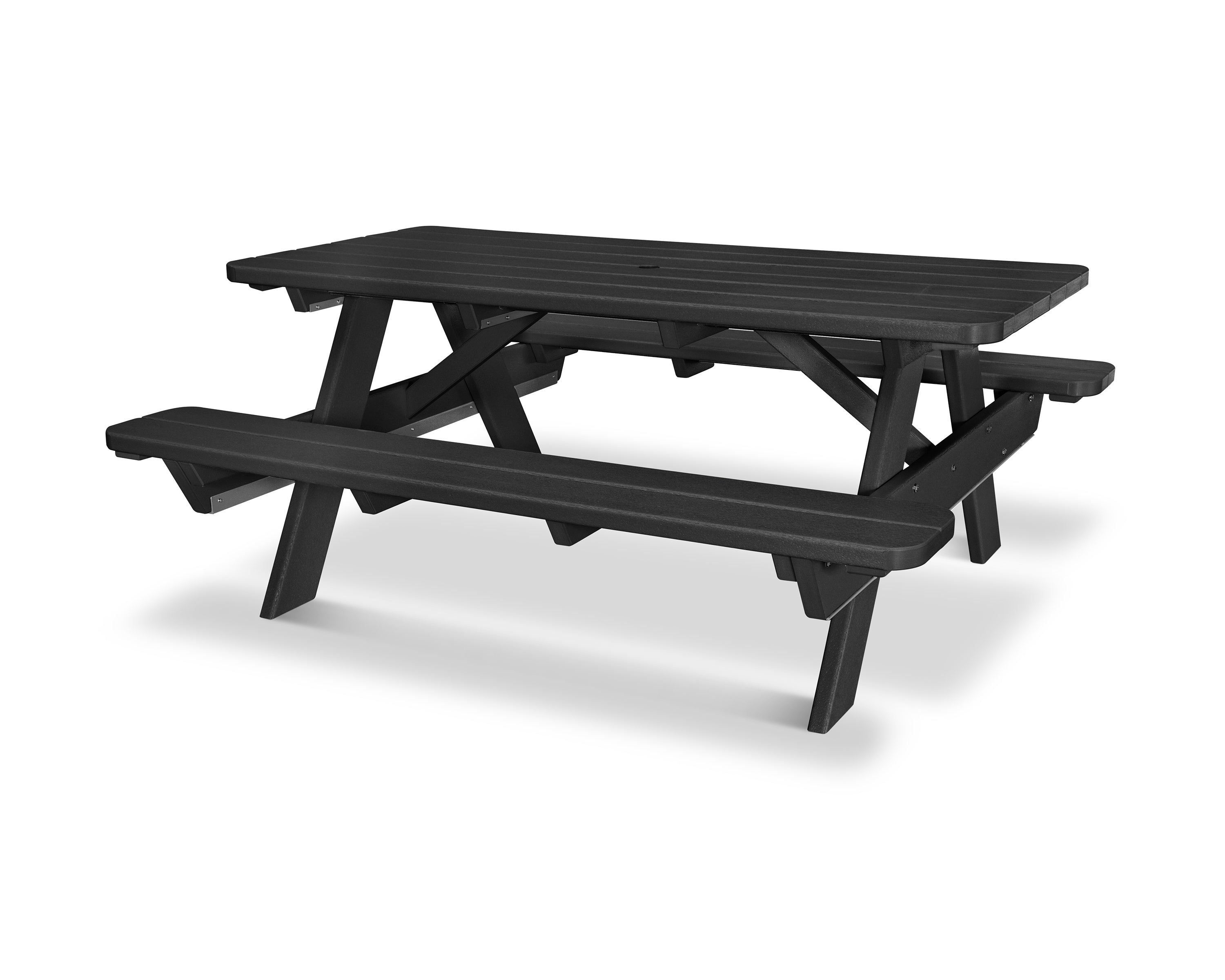 POLYWOOD Park 72 Outdoor Picnic Table - Durable All-Weather Dining Set for Patio, Backyard, and Park Gatherings