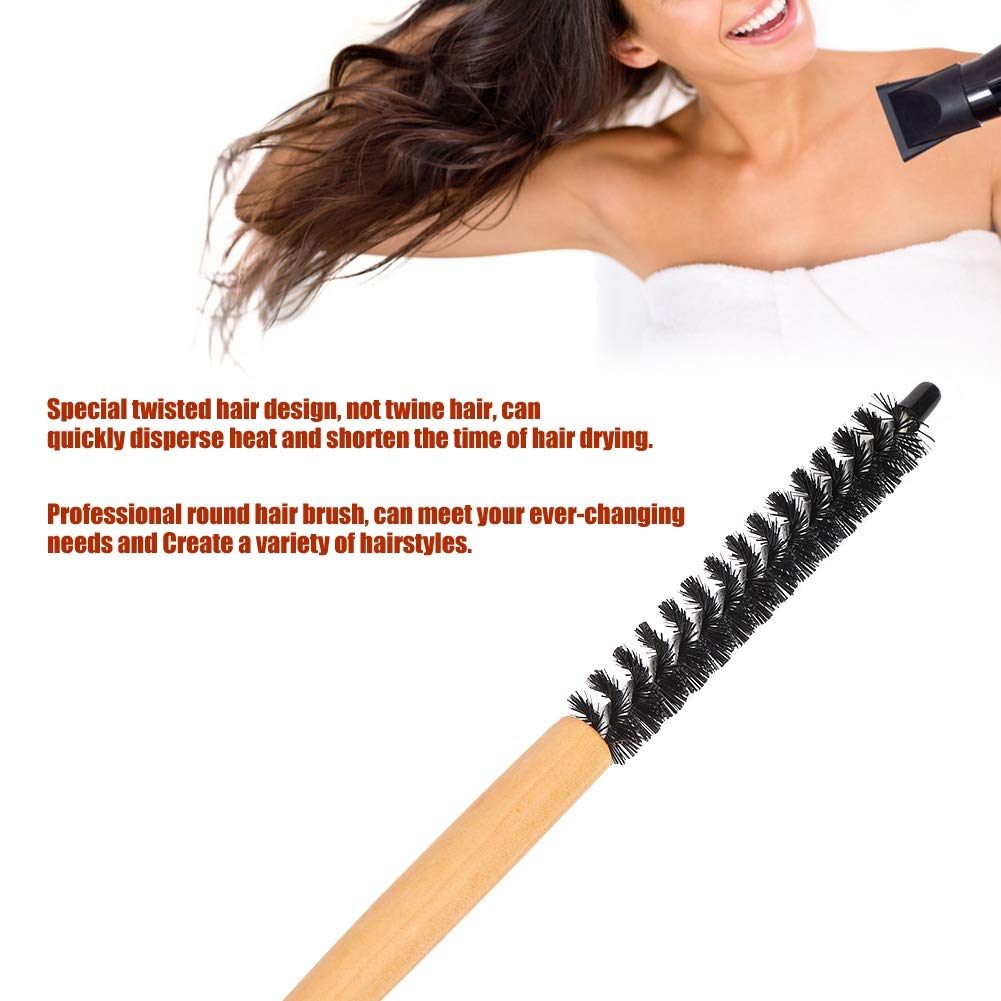 Small Round Volumizing Hair Brush - 16mm (0.63 Inch) Blow Dry Styling Brush for Bangs & Hair Curling | Professional Teasing Comb for Men & Women | Perfect for Salon, Home Styling & Travel