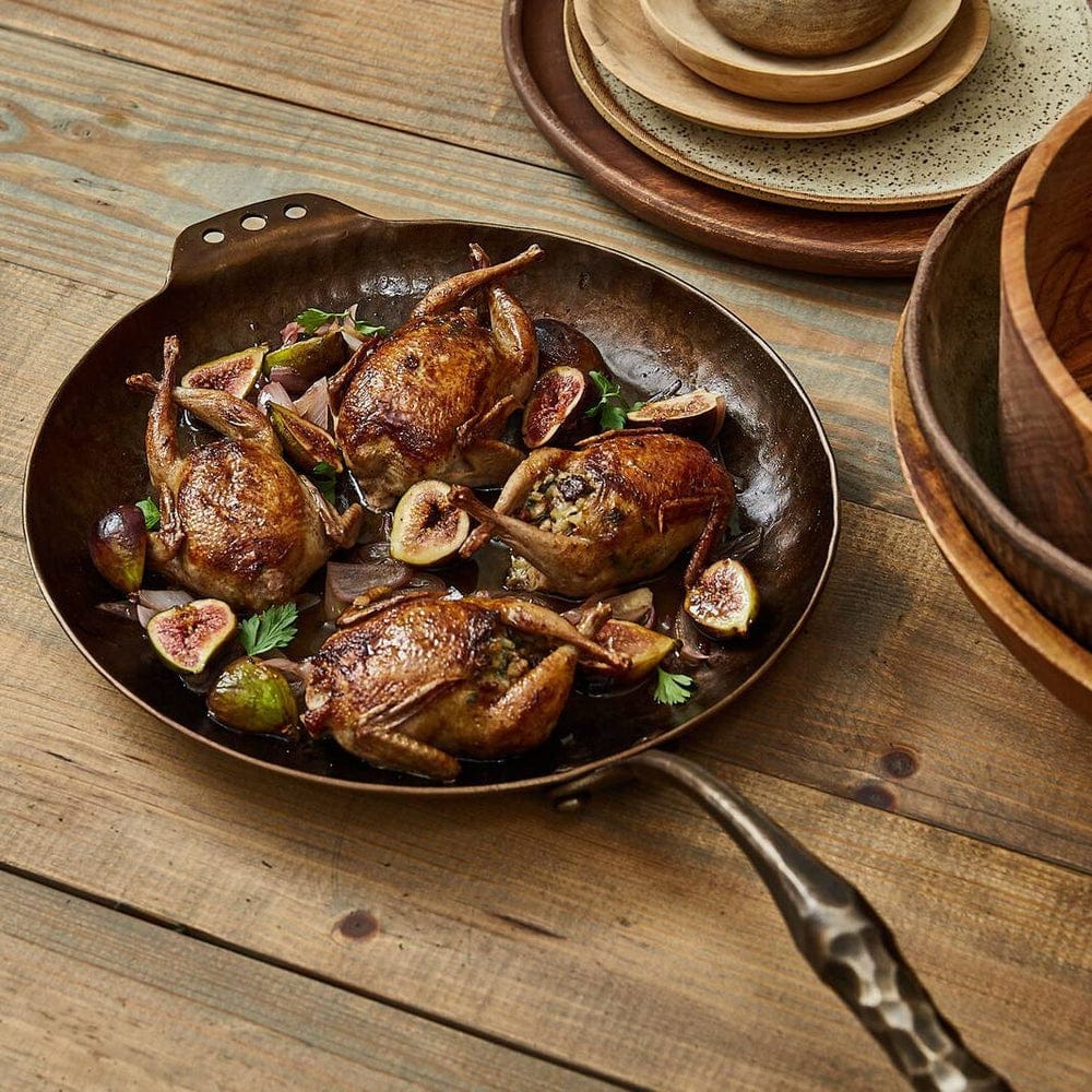 Premium Smithey Carbon Steel 12-Inch Farmhouse Skillet - Handcrafted in USA - Perfect for Searing, Frying & Oven Cooking