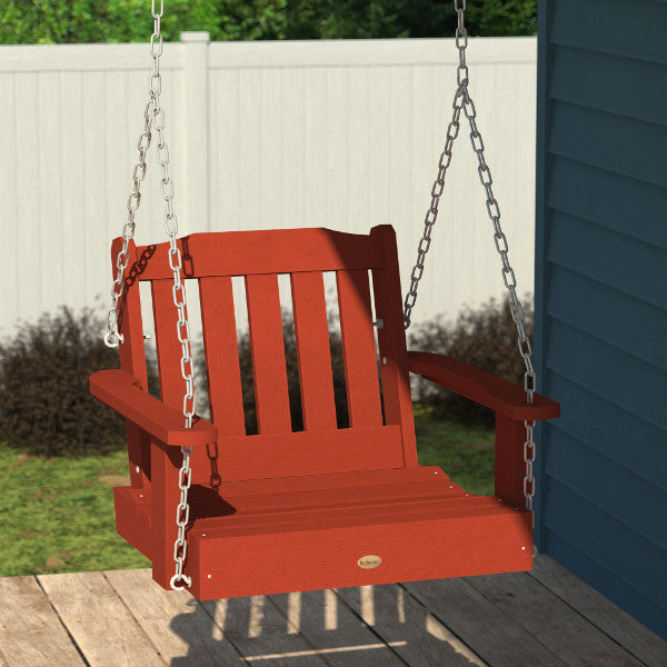 Lehigh Single Seat Swing - Outdoor Porch Swing for Patio, Garden, Backyard - Comfortable Hanging Chair with Durable Steel Frame - Perfect for Relaxing, Lounging & Enjoying Nature