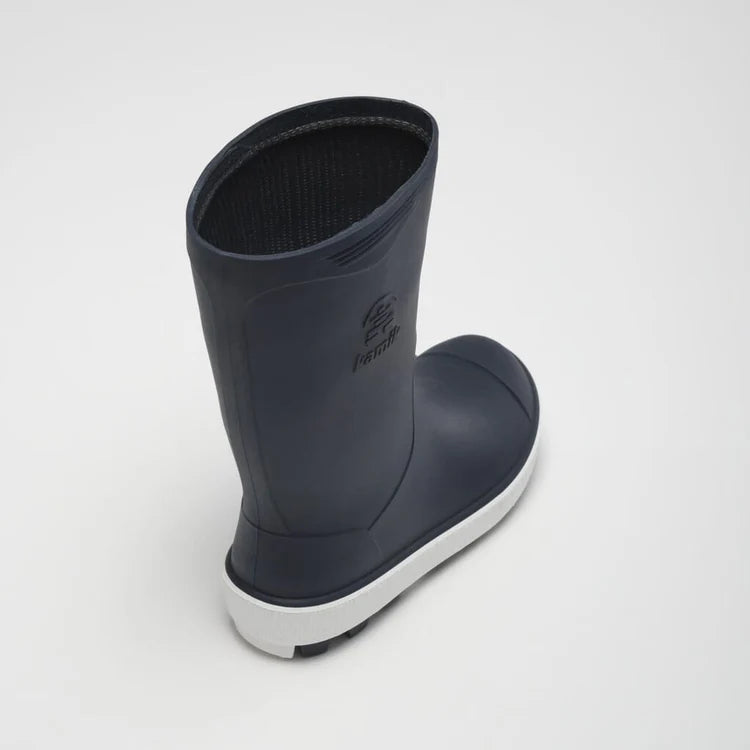 Kamik Navy/White Riptide Youth Rain Boots - Waterproof Kids Rain Boots for Boys & Girls - Perfect for Puddle Jumping, Outdoor Play & School Days