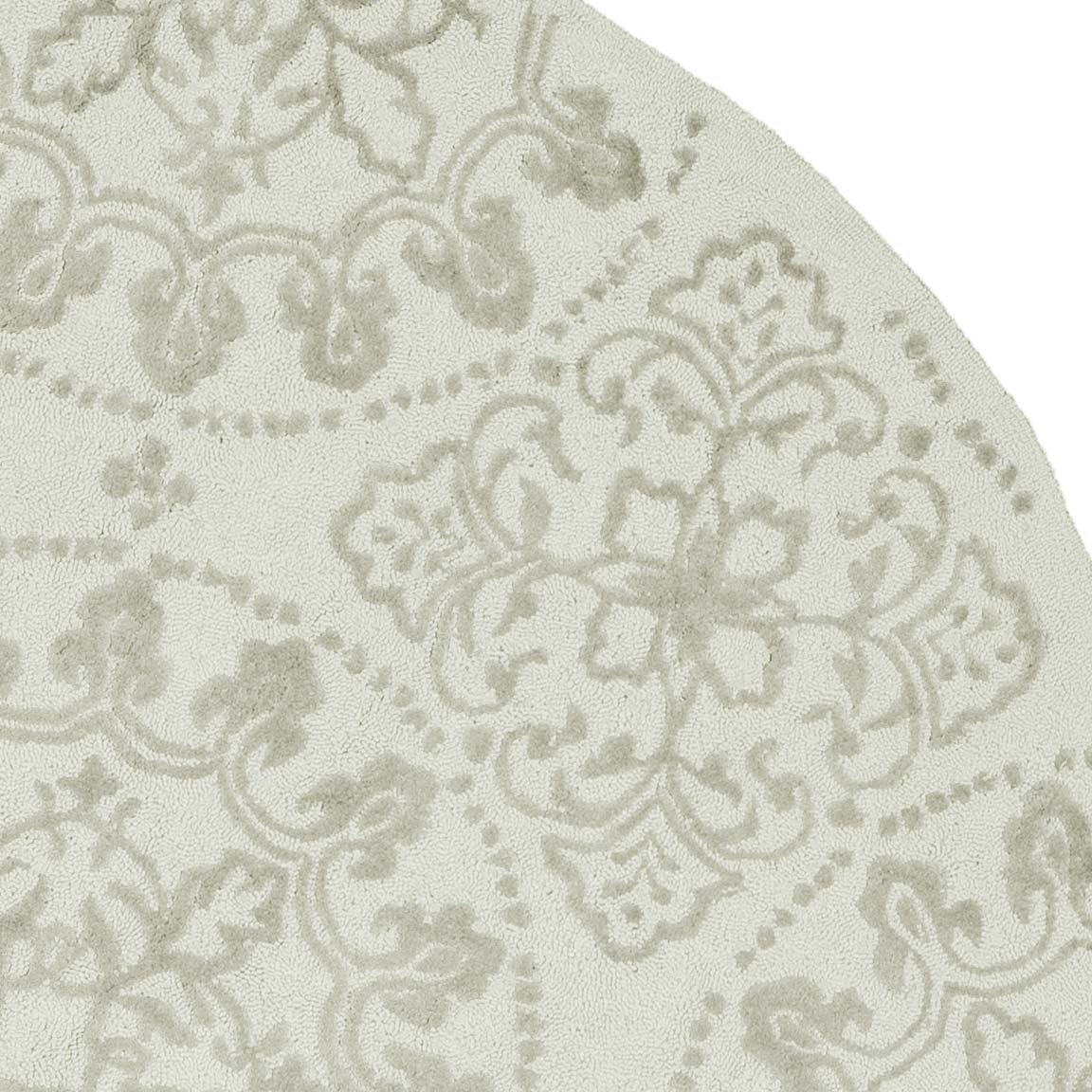 Handmade Martha Stewart by SAFAVIEH MSR1462B 4' Round Terraza Cotton Area Rug for Living Room, Bedroom & Dining Room Decor