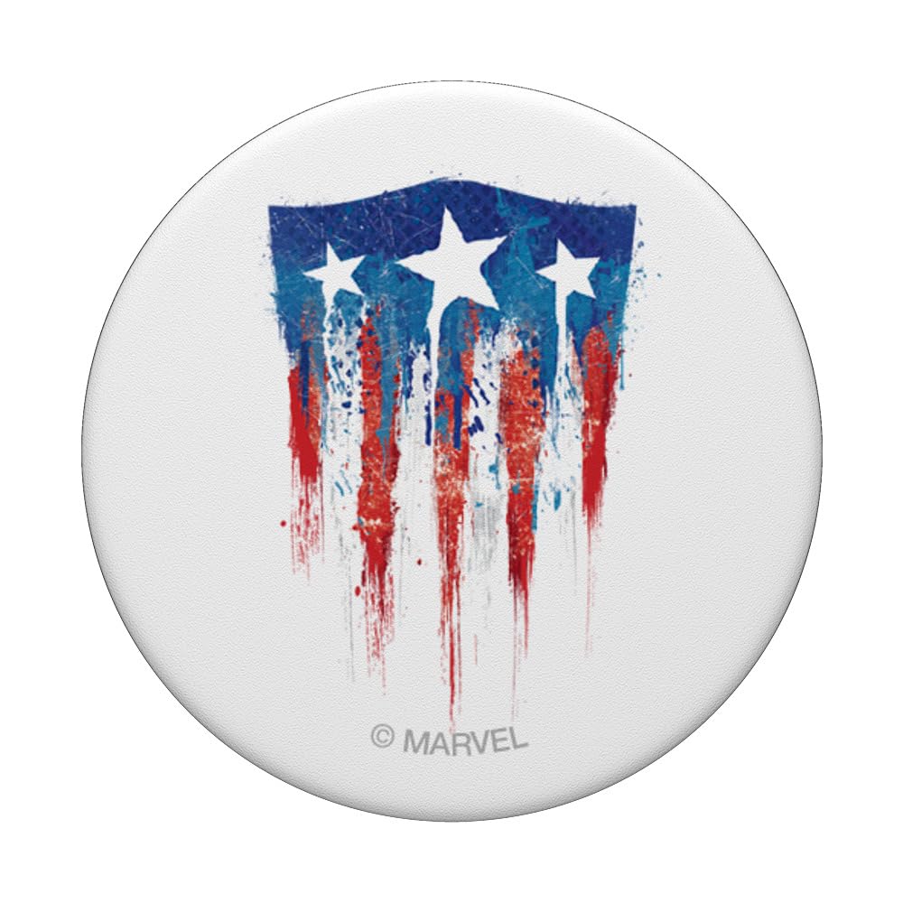 Marvel Captain America Flag Americana PopSockets Standard PopGrip - Swappable Phone Grip & Stand for iPhone, Samsung & Smartphones - Perfect for Workouts, Commuting & Everyday Use