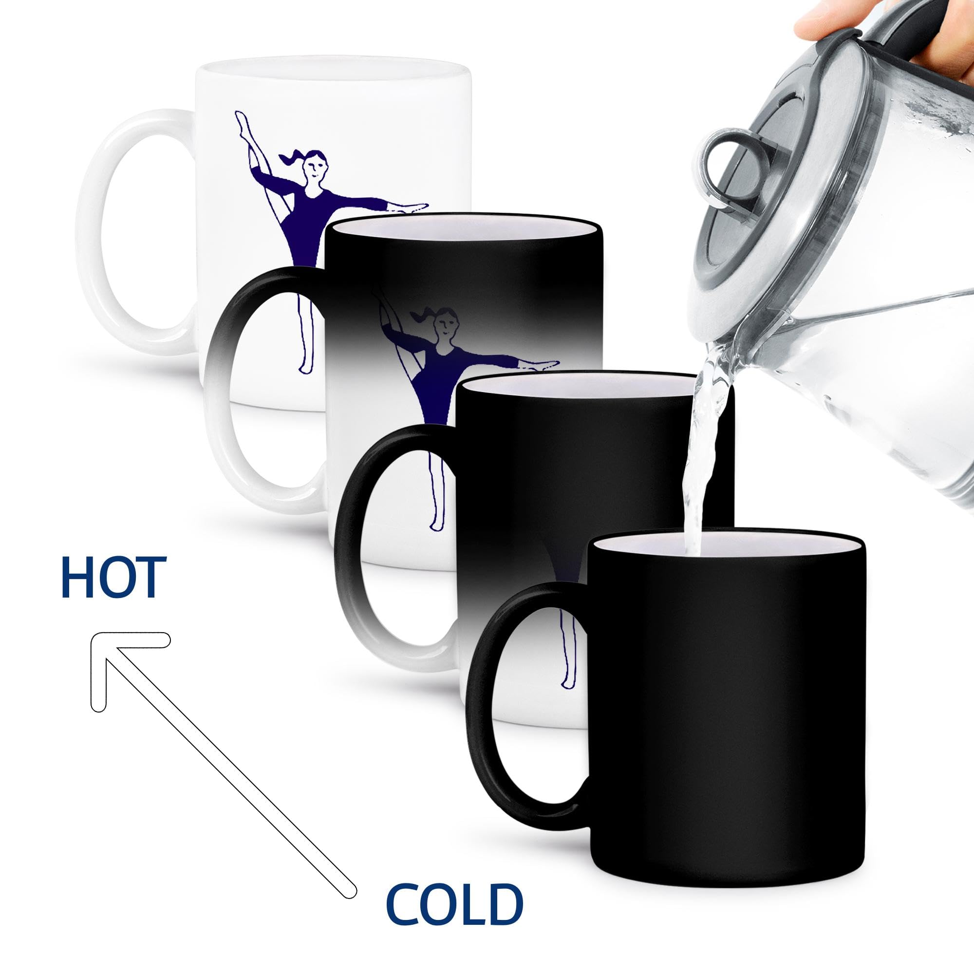 3D Rose Gymnastics The Gymnast Ceramic Coffee Mug 11 oz - Perfect for Gymnastics Lovers, Tea or Coffee Drinkers - Ideal for Home, Office, Gym & Gymnastics Competitions